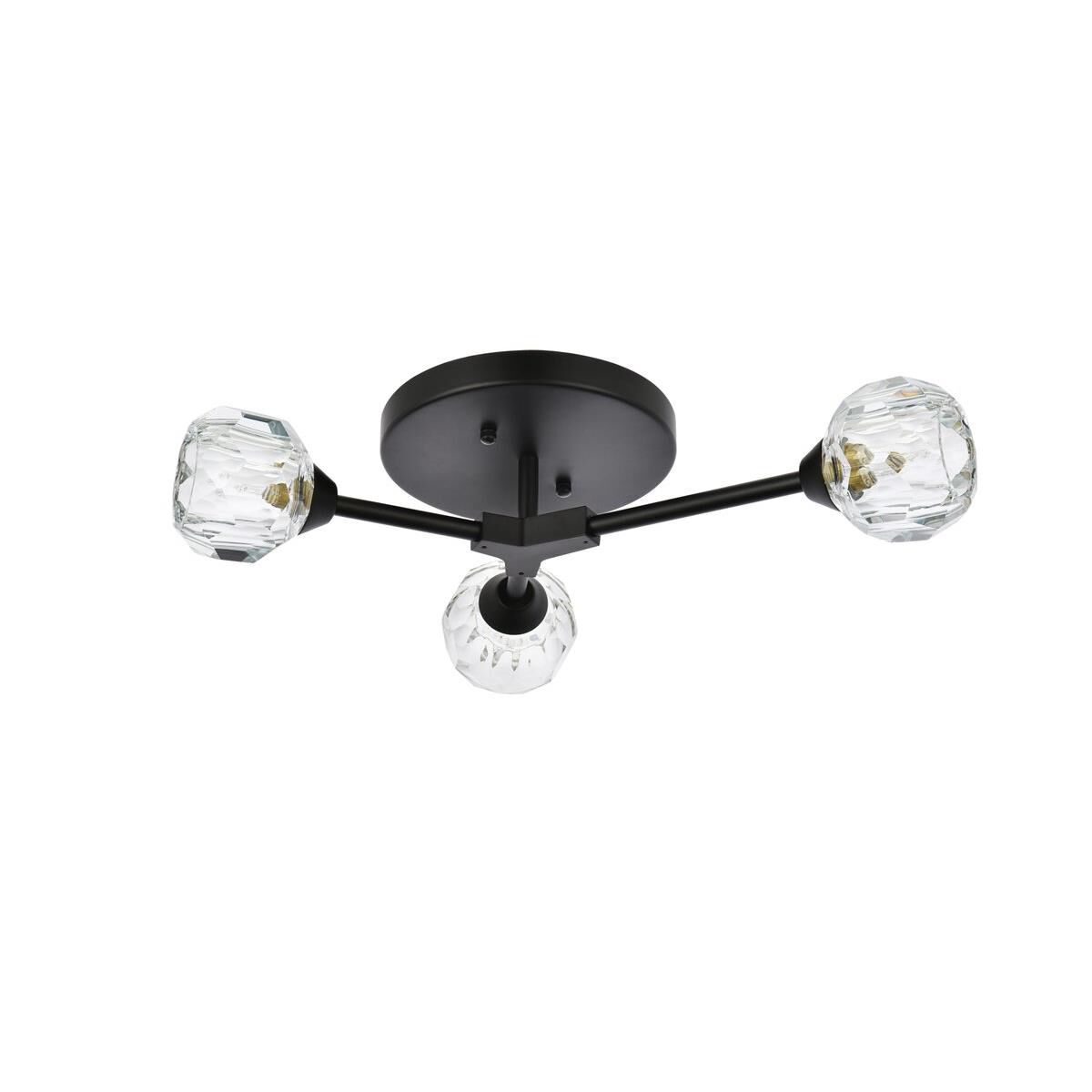 Zayne 17 Inch 3 Light LED Flush Mount by Elegant Lighting