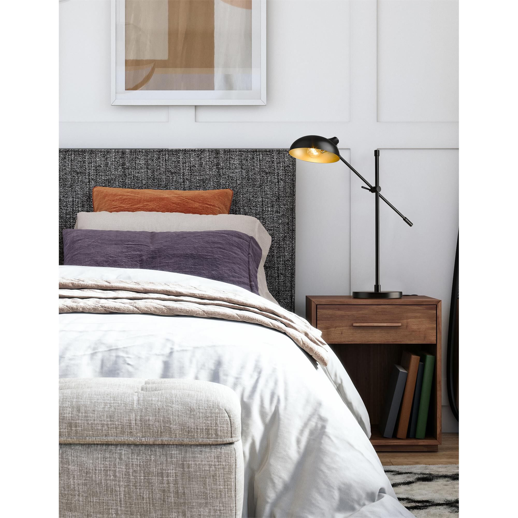 Shown in Matte Black finish and Outer Matte Black and Inner Golden Steel shade