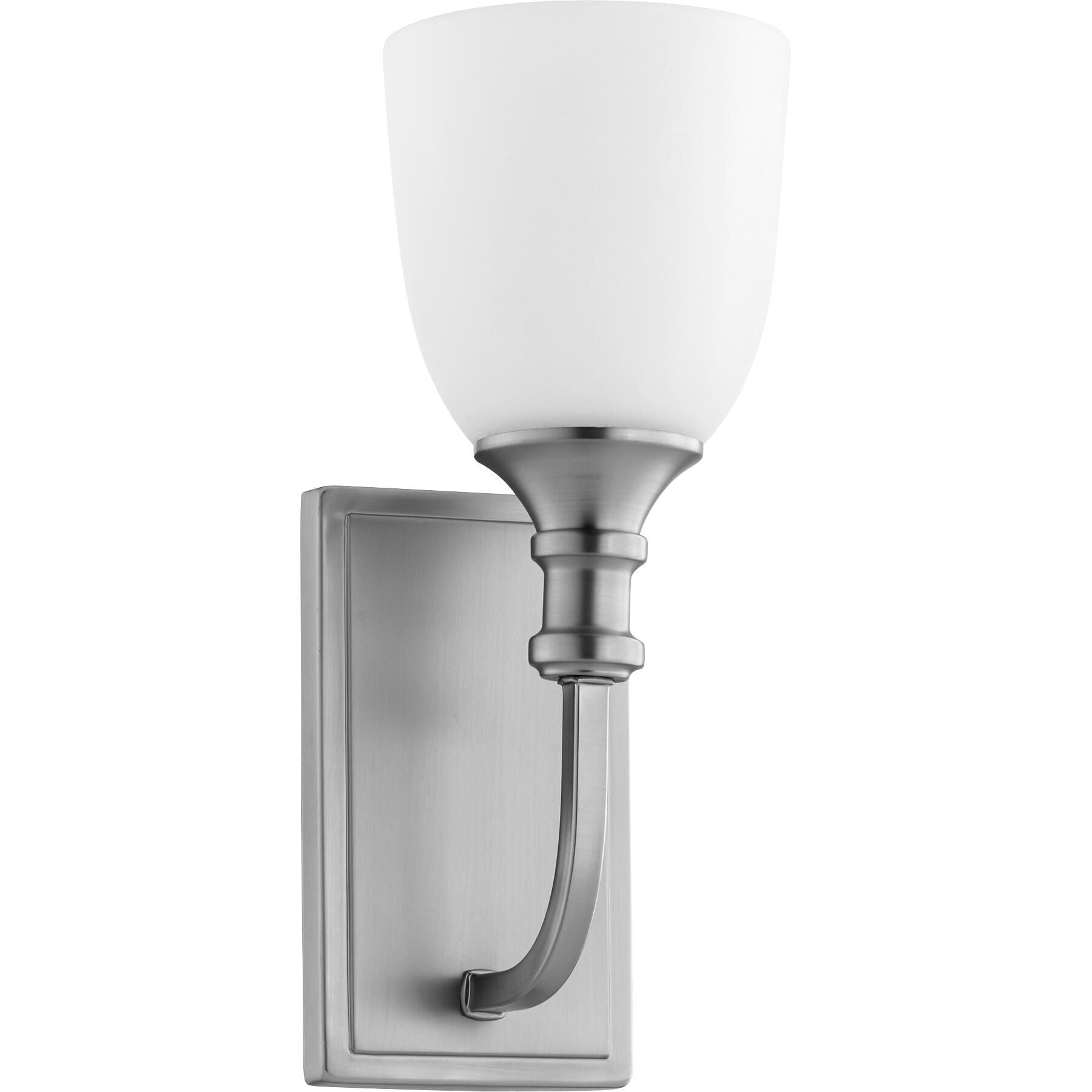 Shown in Satin Nickel finish and Satin Opal shade