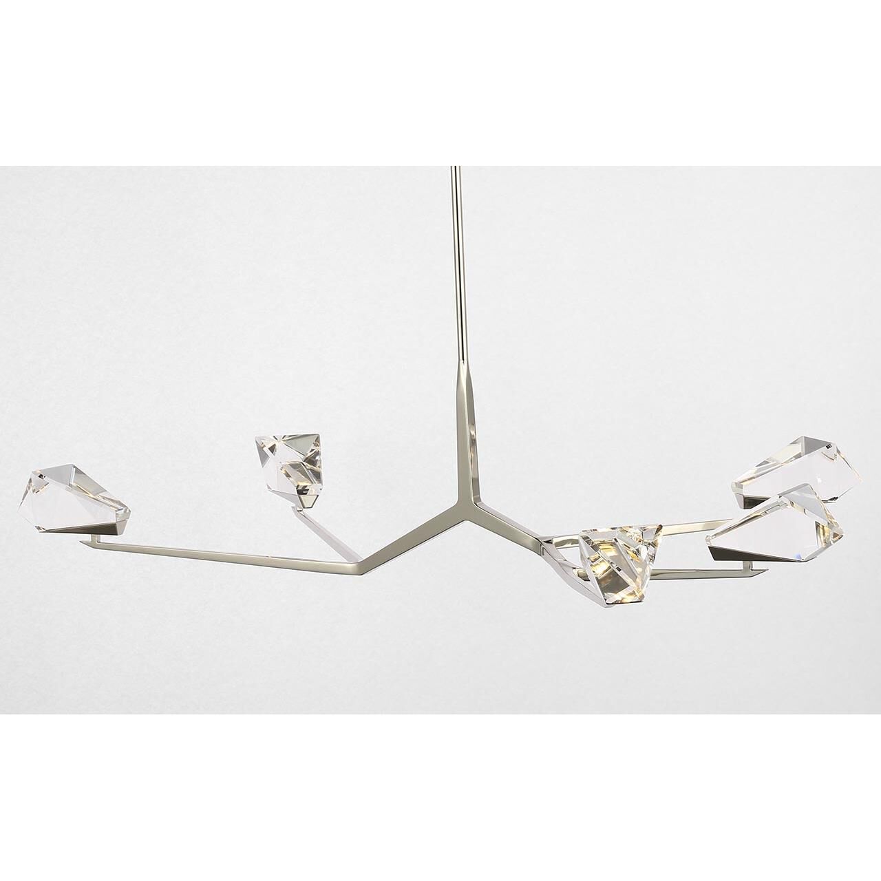 Shown in Polished Nickel finish and Clear crystal