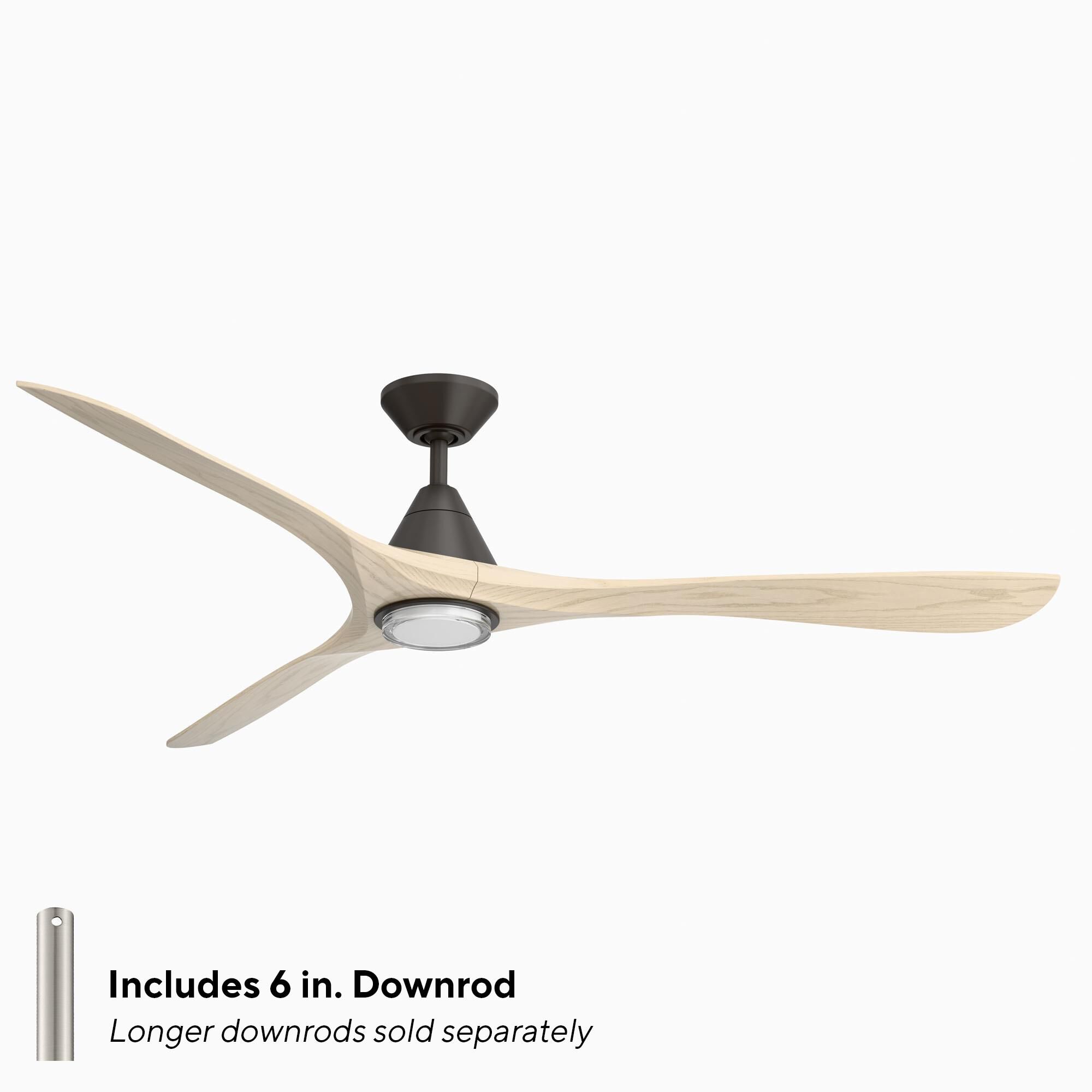 Carve 72 Inch Ceiling Fan with Light Kit by Modern Forms