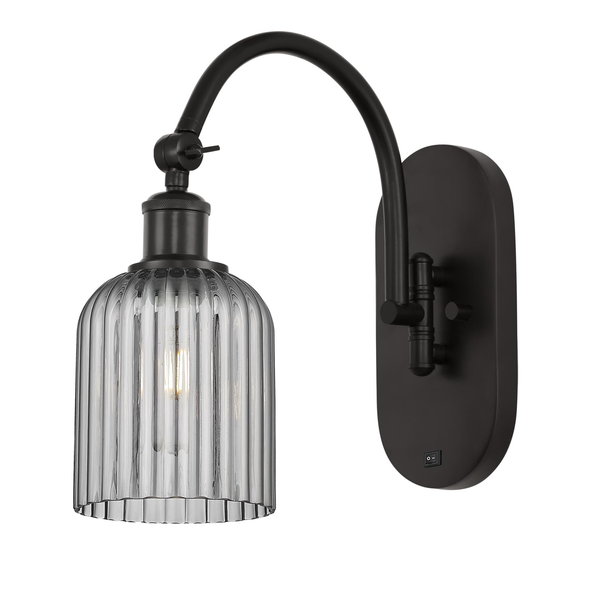 Shown in Oil Rubbed Bronze finish and Light Smoke shade