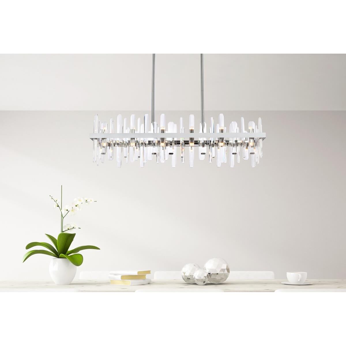 Serena 42 Inch 24 Light Linear Suspension Light by Elegant Lighting