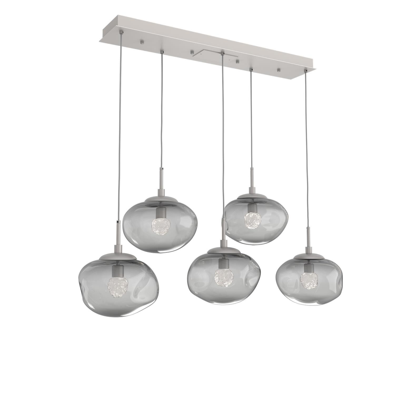 Shown in Metallic Beige Silver finish and Floret Inner Smoke Outer glass
