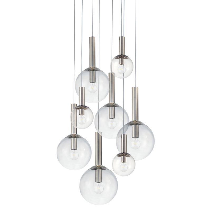 Bubbles 23 Inch 8 Light Multi Light Pendant by Sonneman