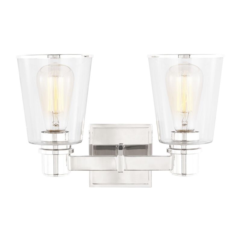 Chapman & Myers Alessa 14 Inch 2 Light Bath Vanity Light by Visual Comfort Studio