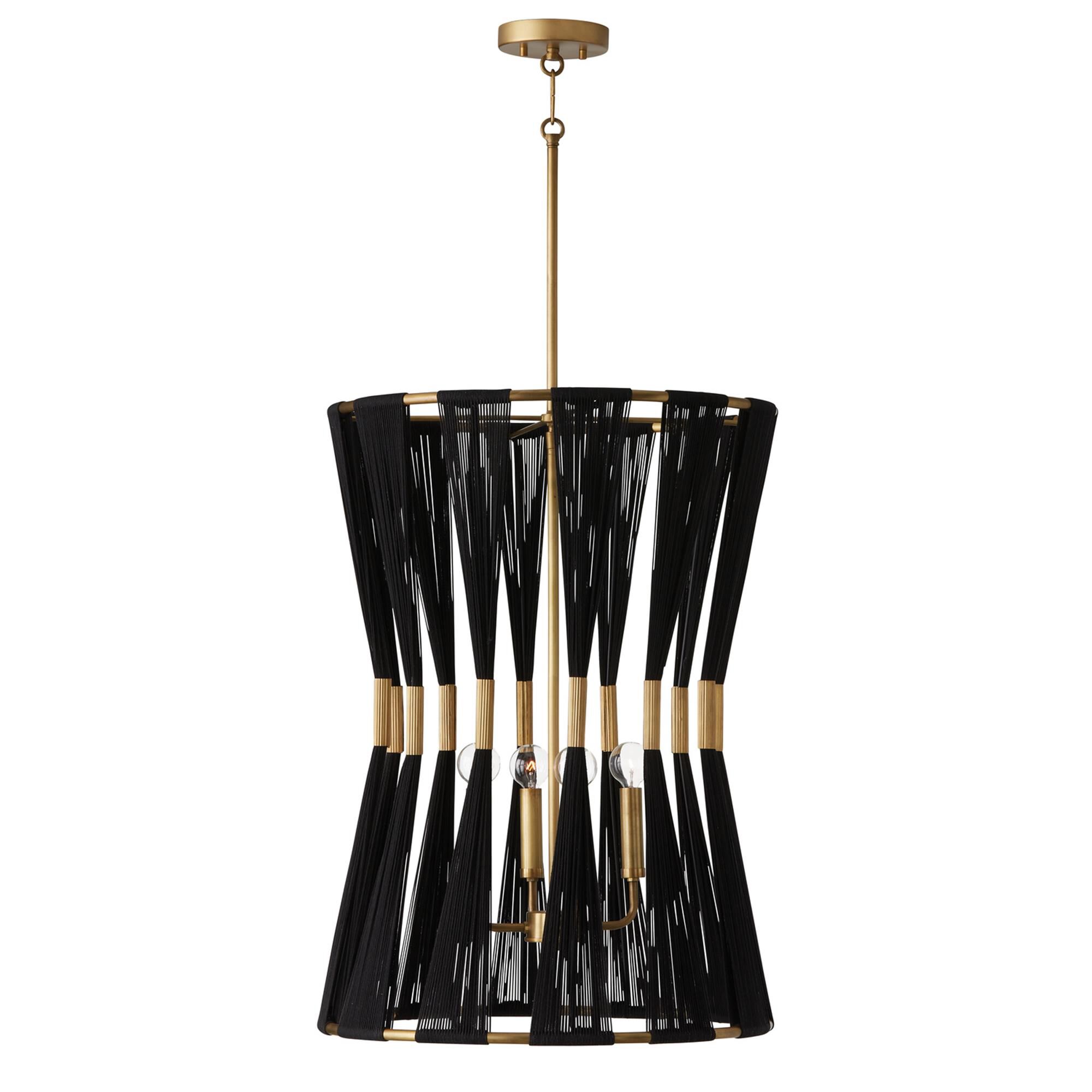 Shown in Black Rope And Patinaed Brass finish