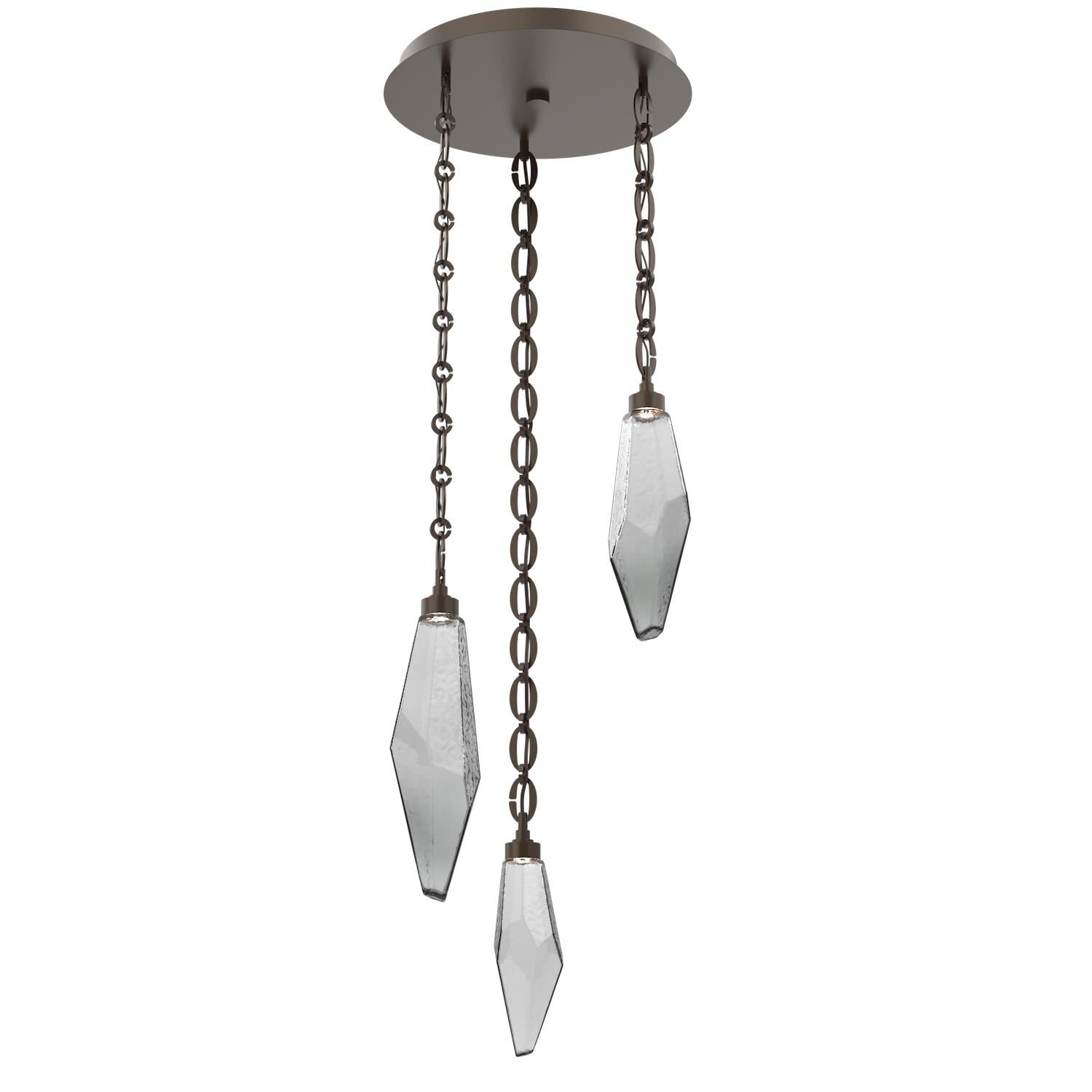 Levi Wilson Rock Crystal 17 Inch Multi Light Pendant by Hammerton Studio