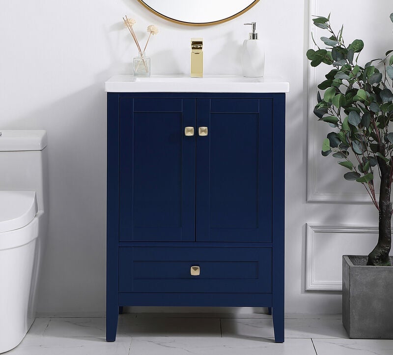 Aqua 24 Inch Bath Vanity Cabinet by Elegant Decor