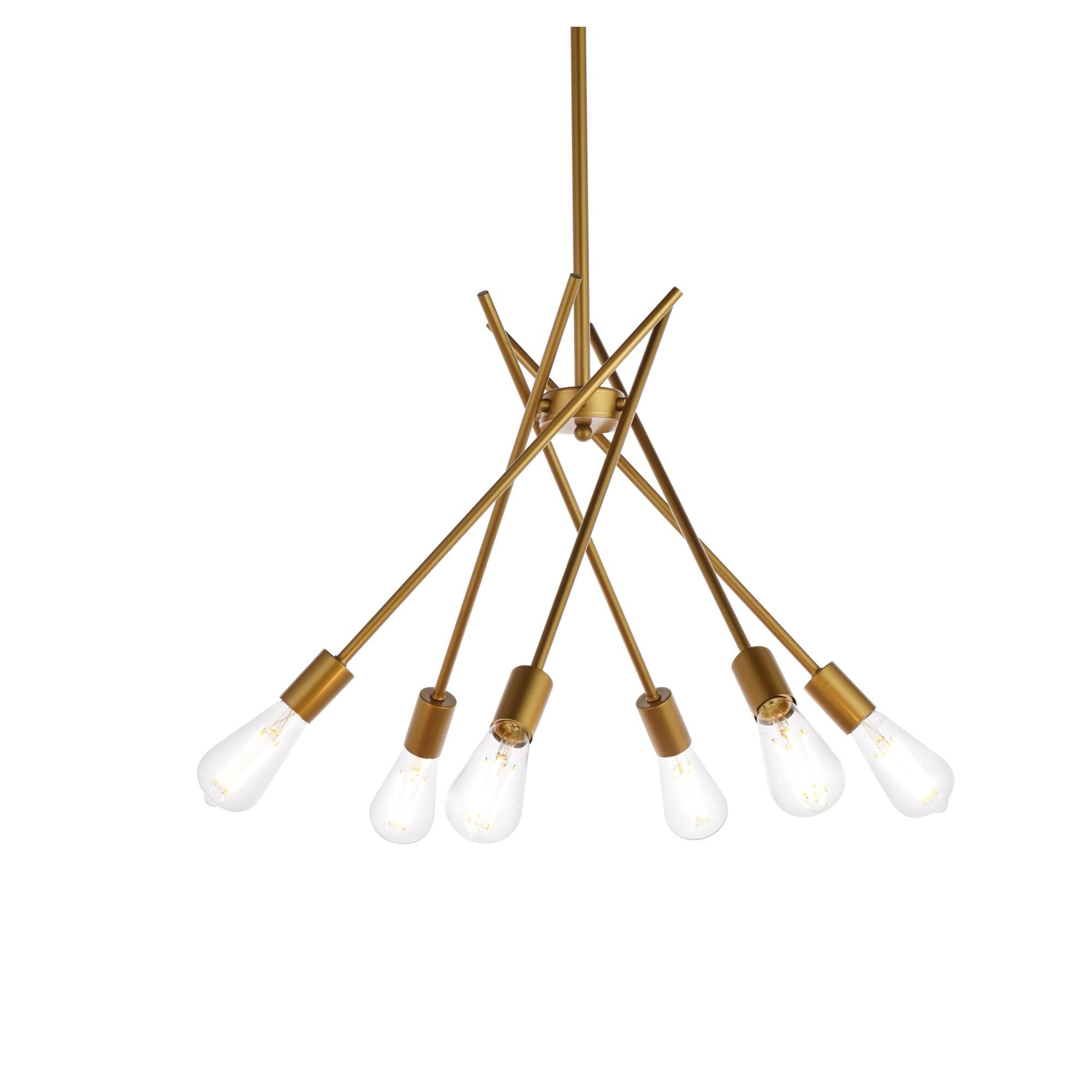 Lucca 23 Inch 6 Light Chandelier by Elegant Lighting