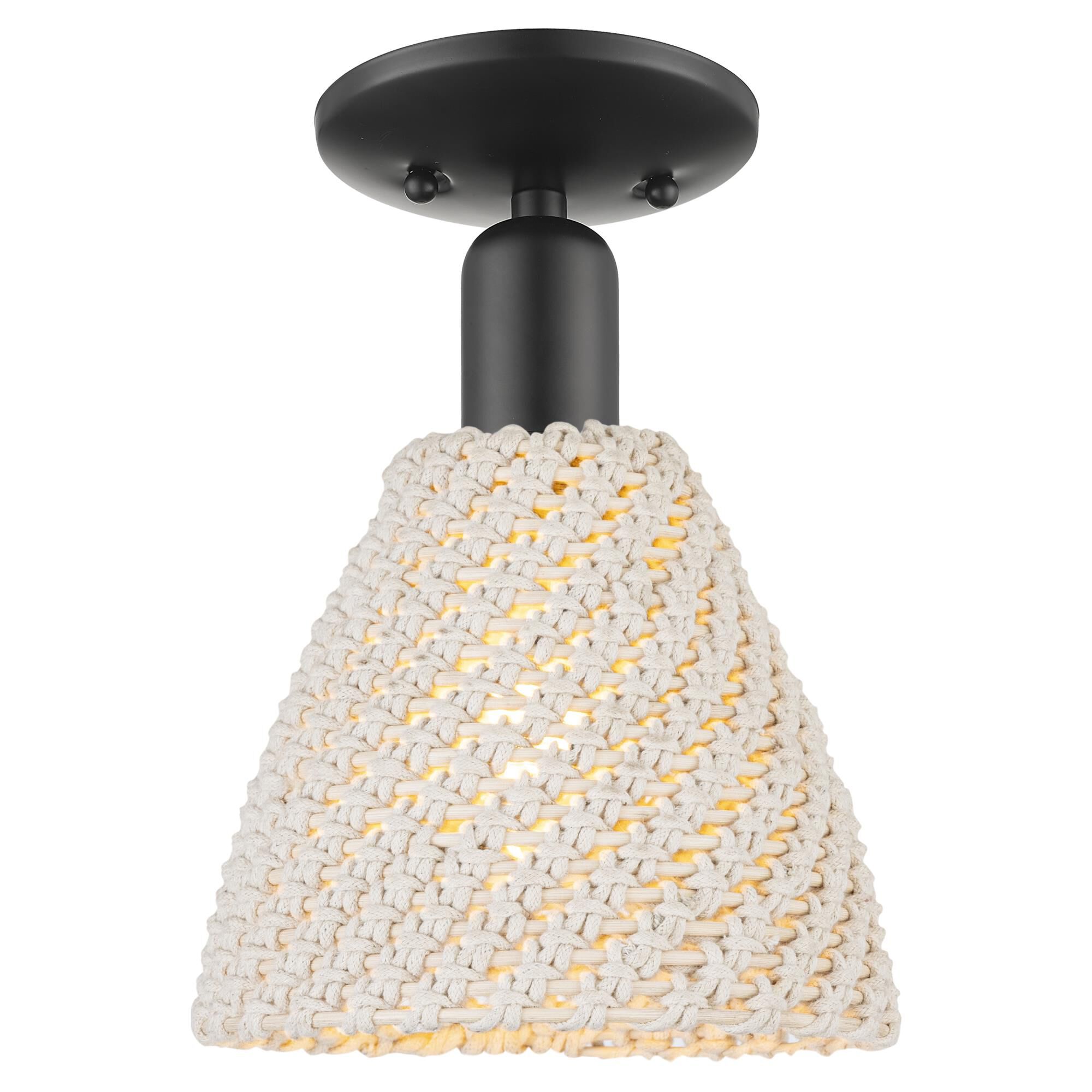 Bruno Marashlian Natural Ballston Dome 8 Inch Semi Flush Mount by Innovations Lighting