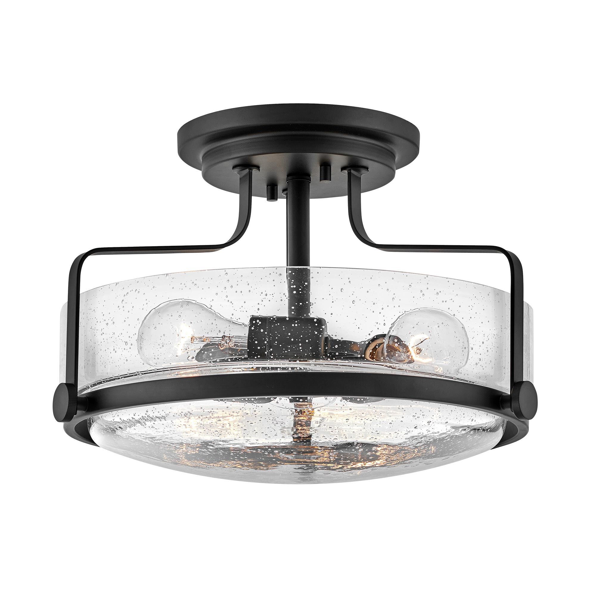 Harper 14 Inch 3 Light Semi Flush Mount,
