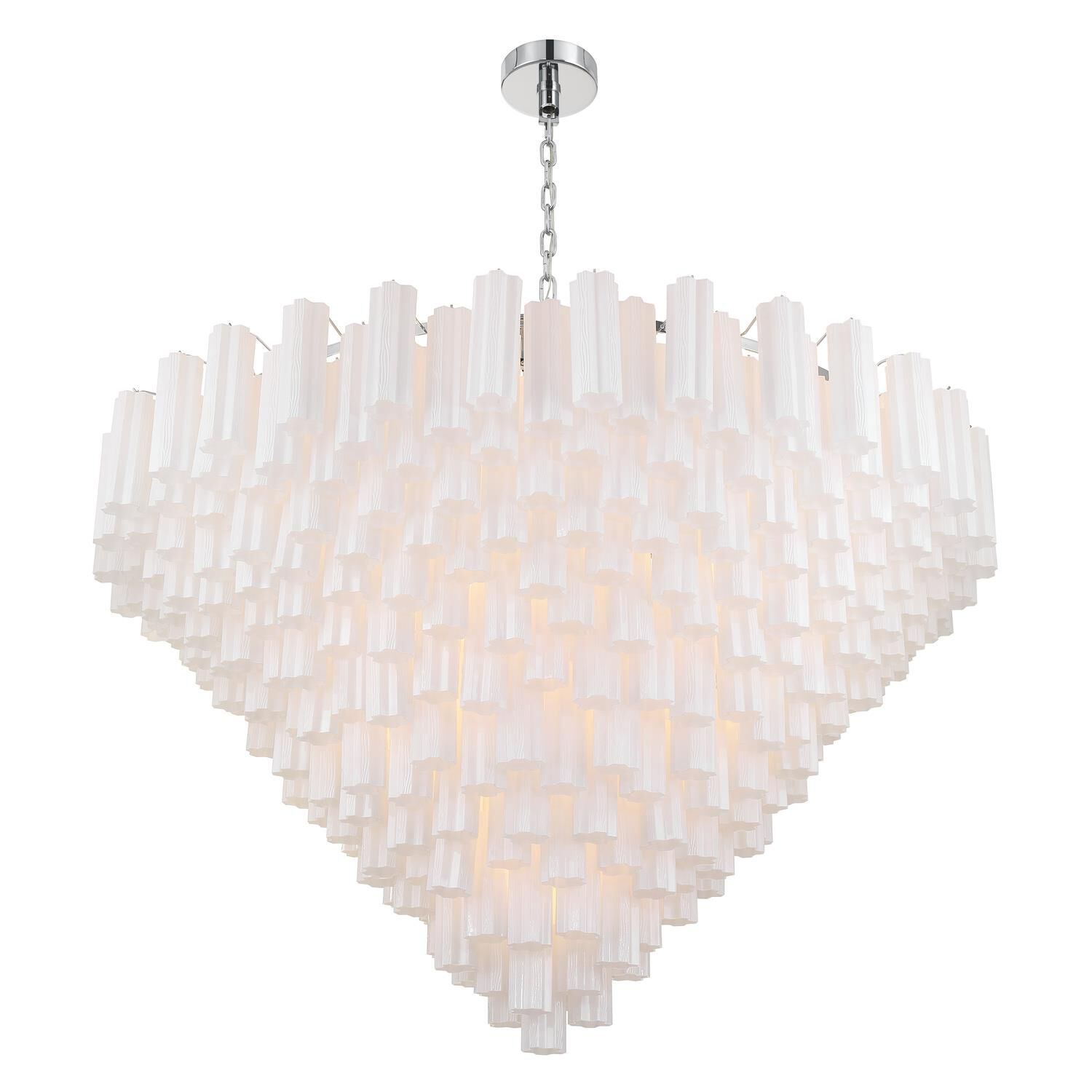 Shown in Polished Chrome finish and Tronchi Glass crystal