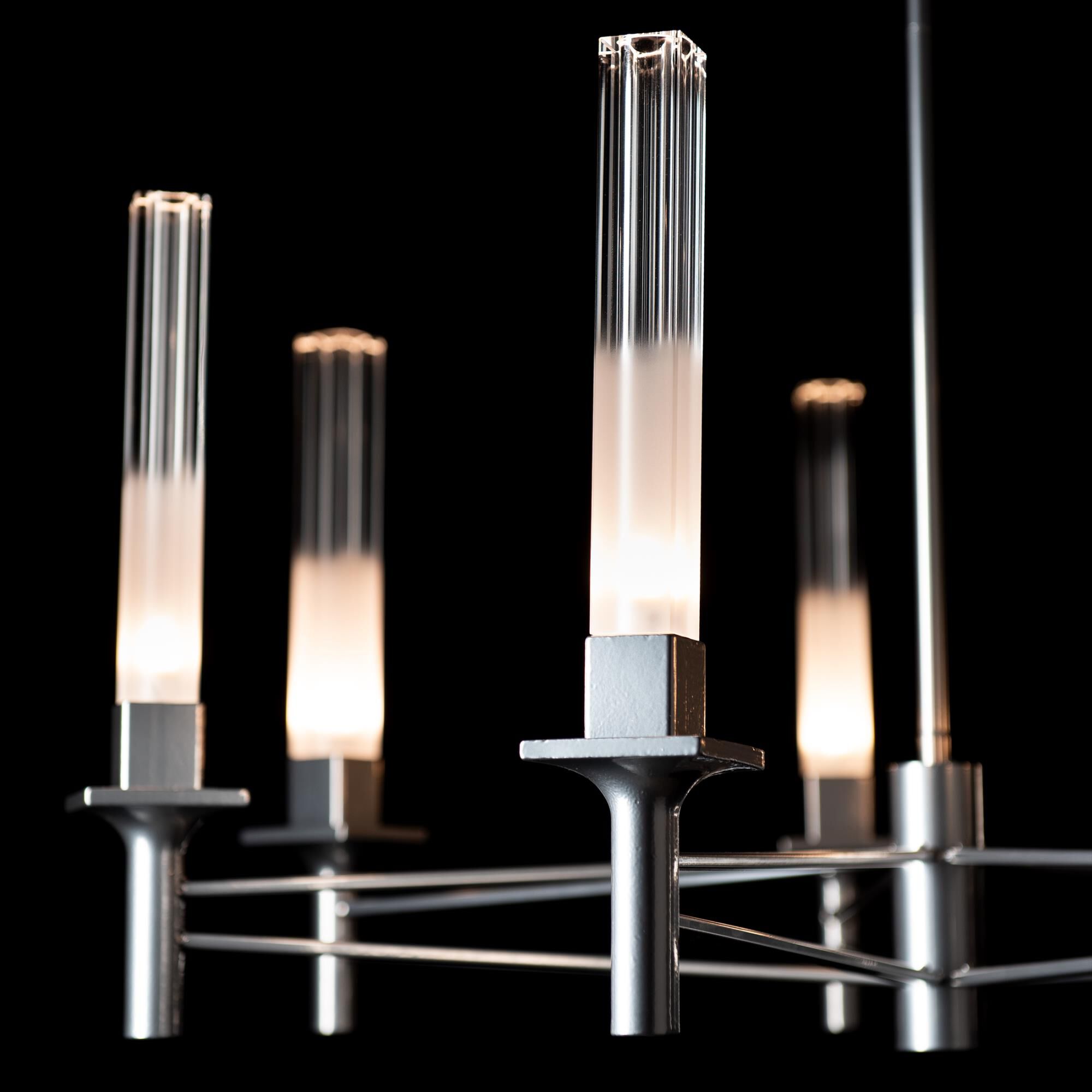 Shown in Sterling finish and Frosted glass