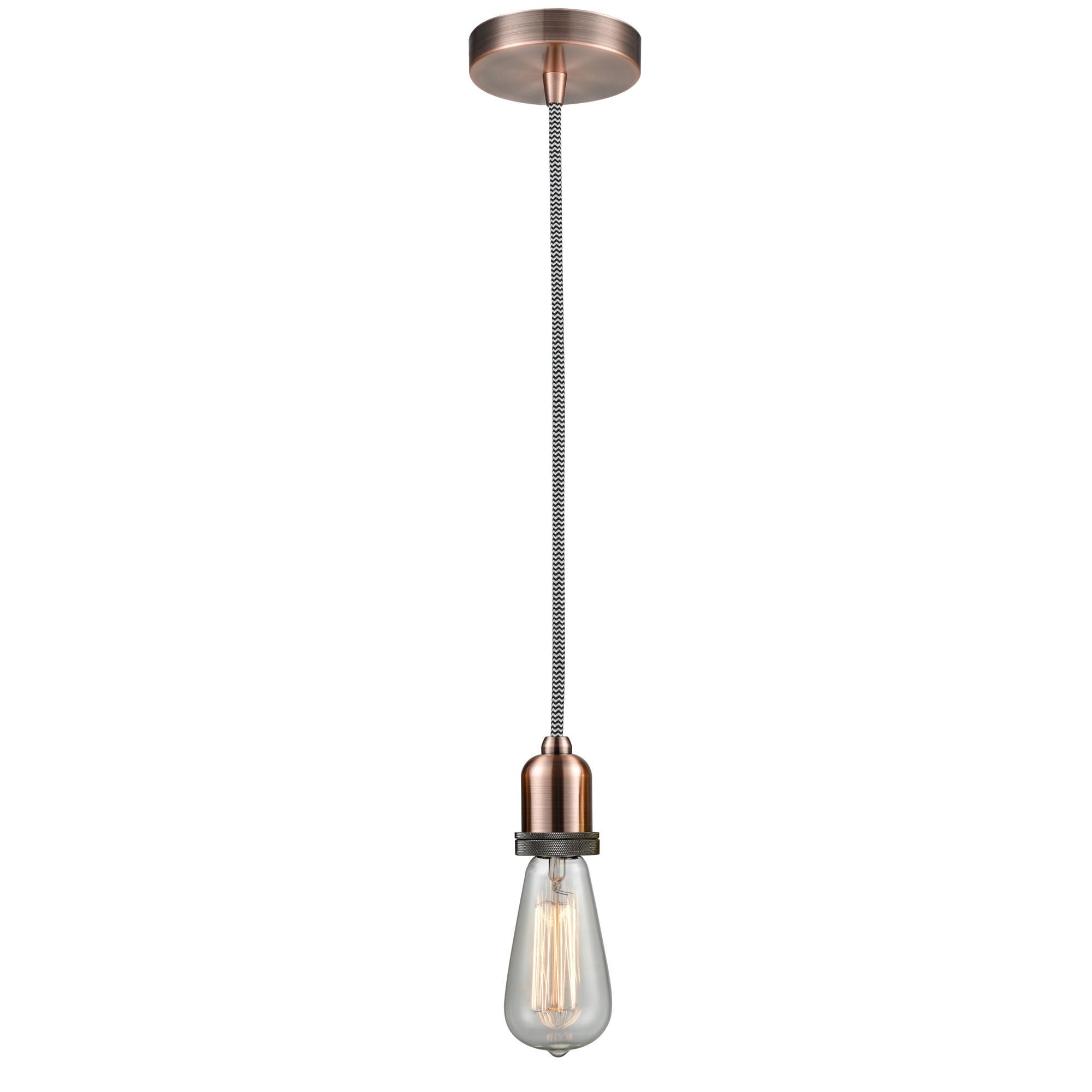 Shown in Antique Copper finish and Antique Copper Whitney Socket Cover accent