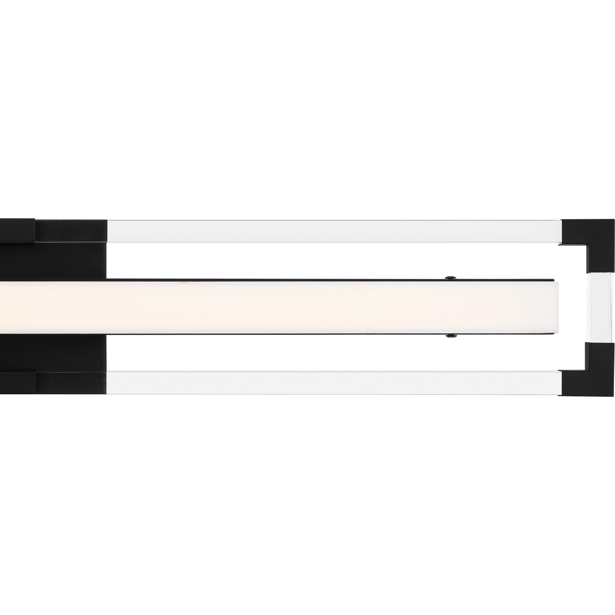 Shown in Matte Black finish and Etched Acrylic shade