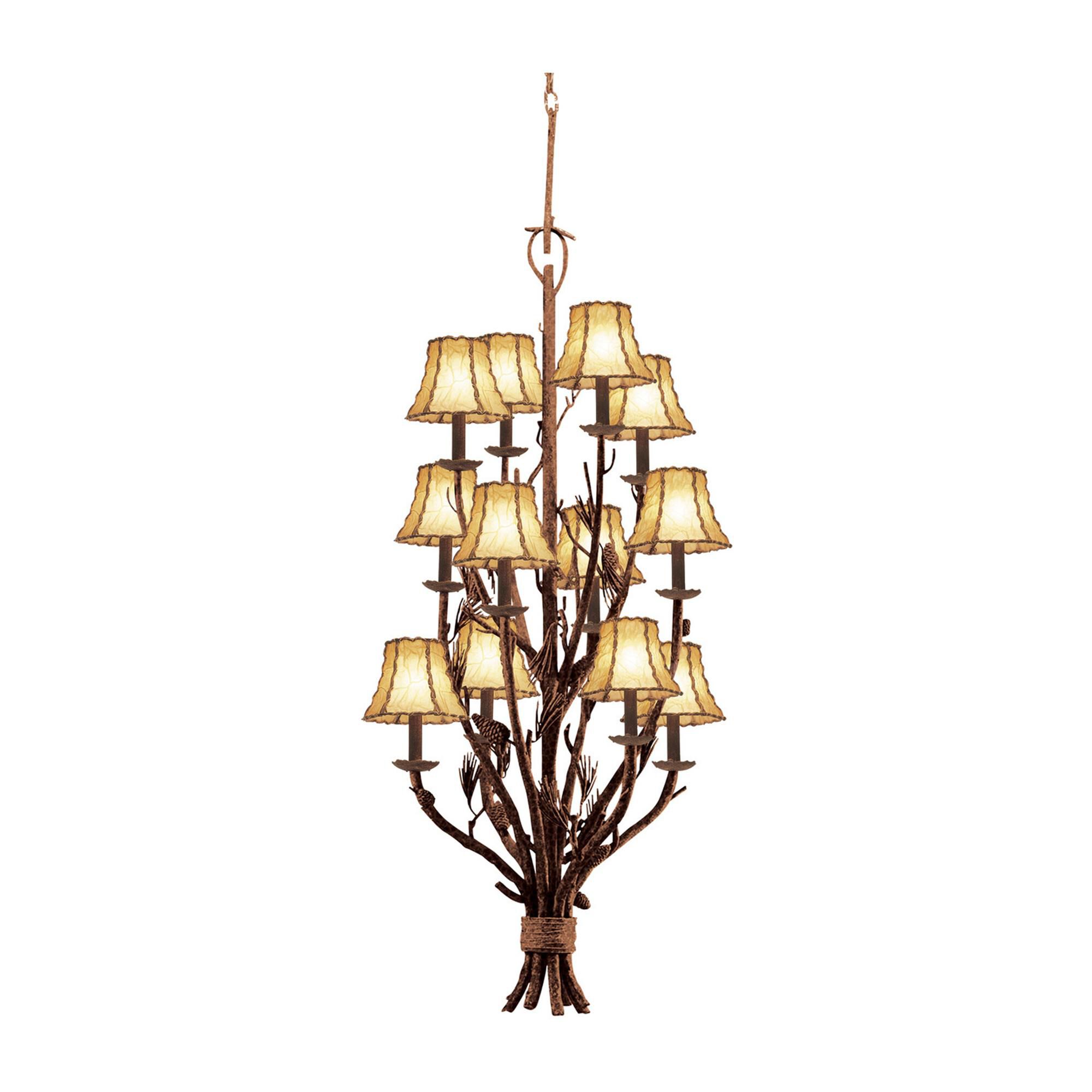 Ponderosa 22 Inch 12 Light Mini Chandelier by Kalco Lighting