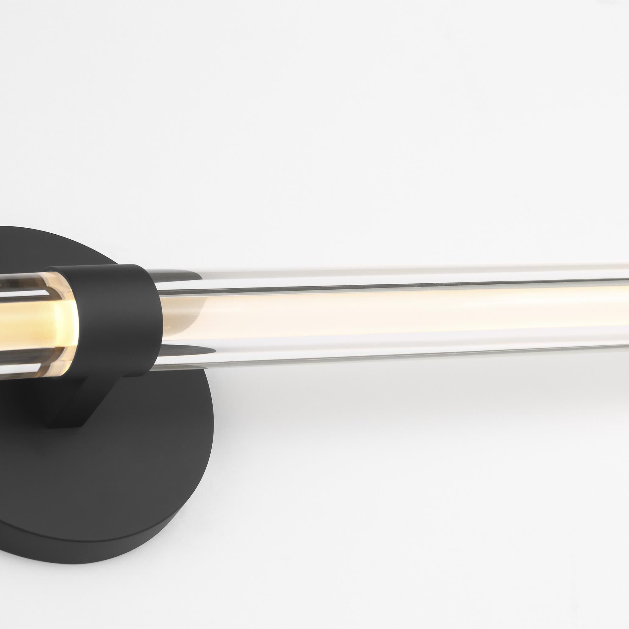 Shown in Nightshade Black finish and Clear Acrylic glass