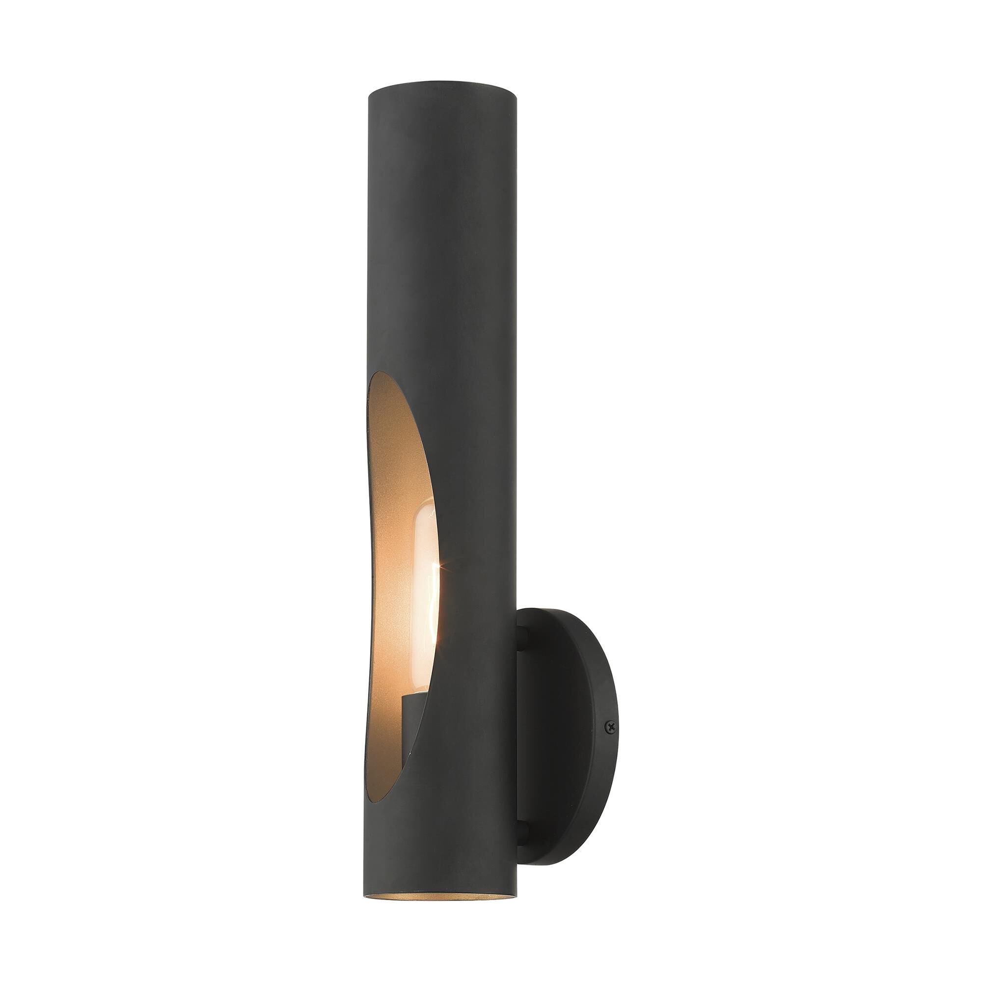 Shown in Black finish and Hand Welded Black  With Gold Finish Inside shade