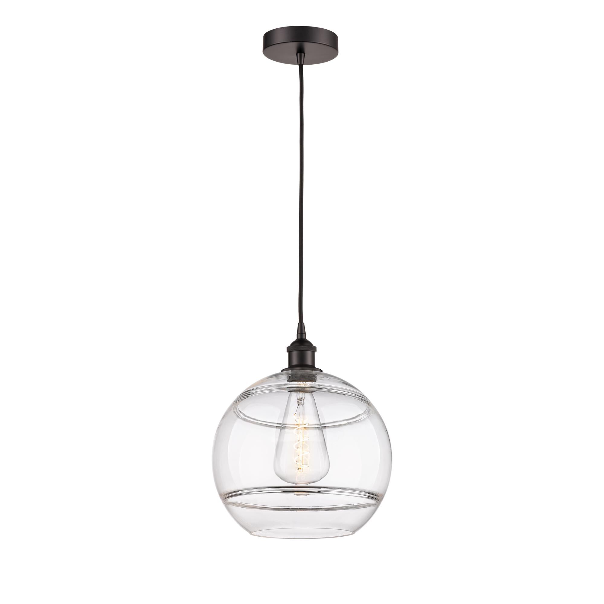 Shown in Oil Rubbed Bronze finish and Clear glass