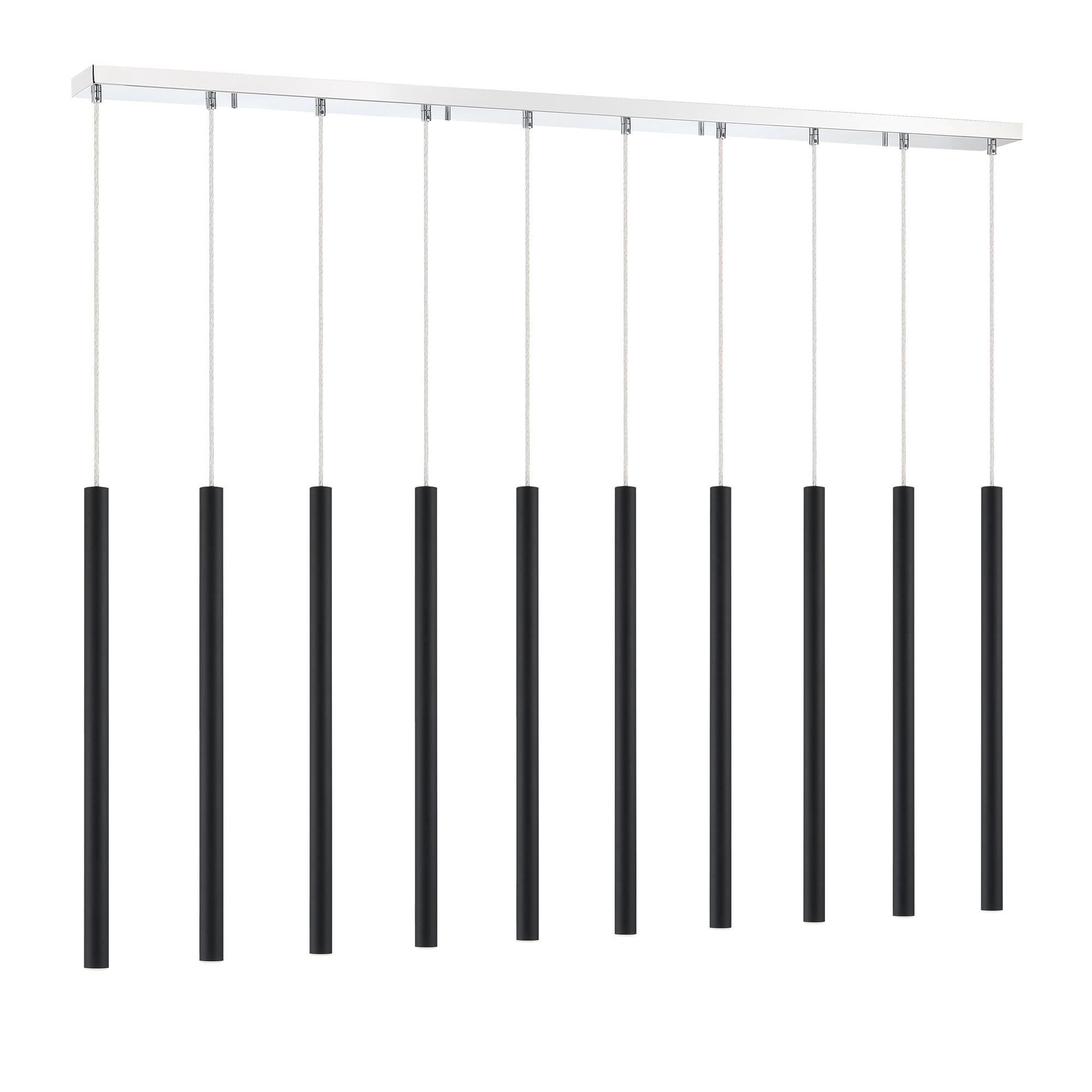 Shown in Chrome finish and Steel glass and Steel shade