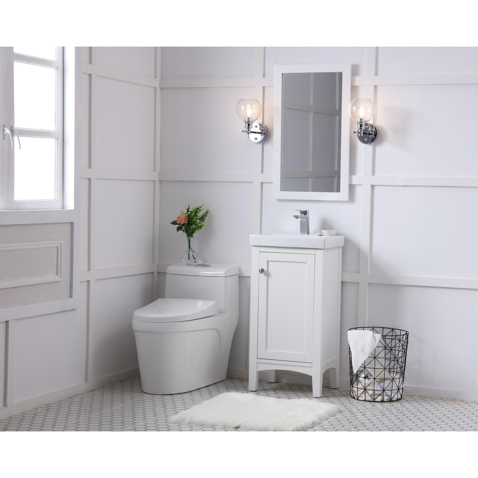 Shown in White finish