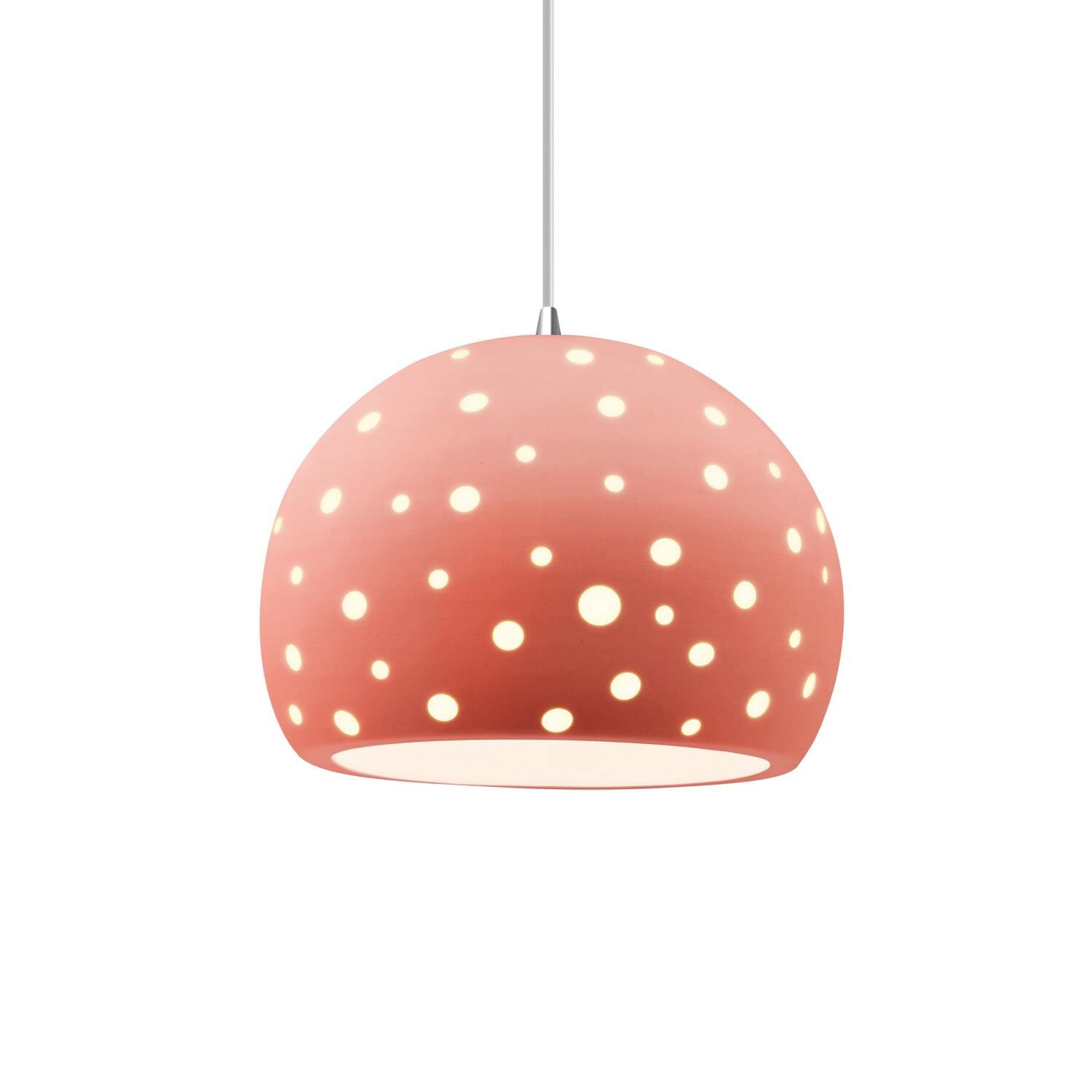 Perforated Globe 12 Inch Large Pendant by Justice Design Group