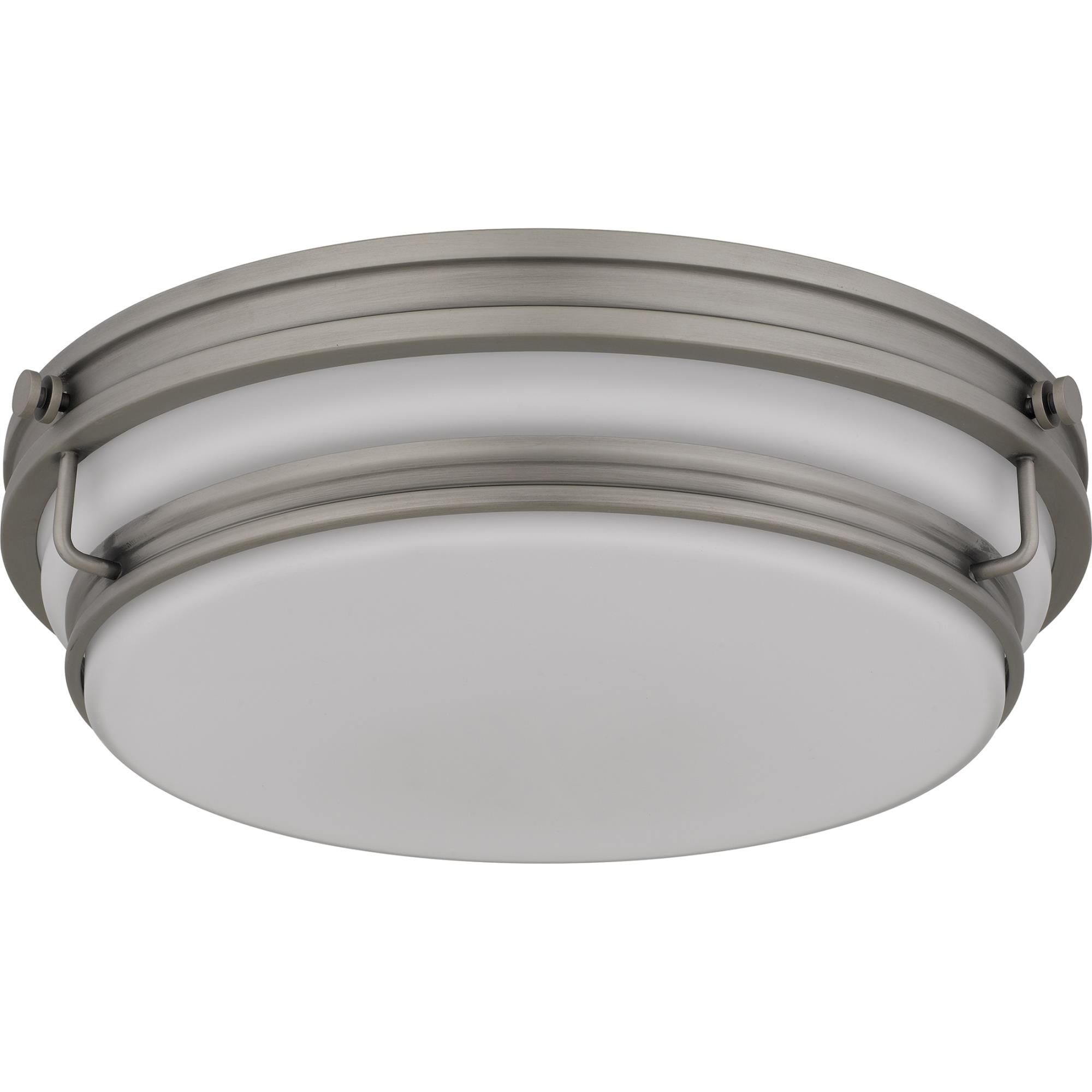 Shown in Antique Nickel finish and Opal Etched Glass shade