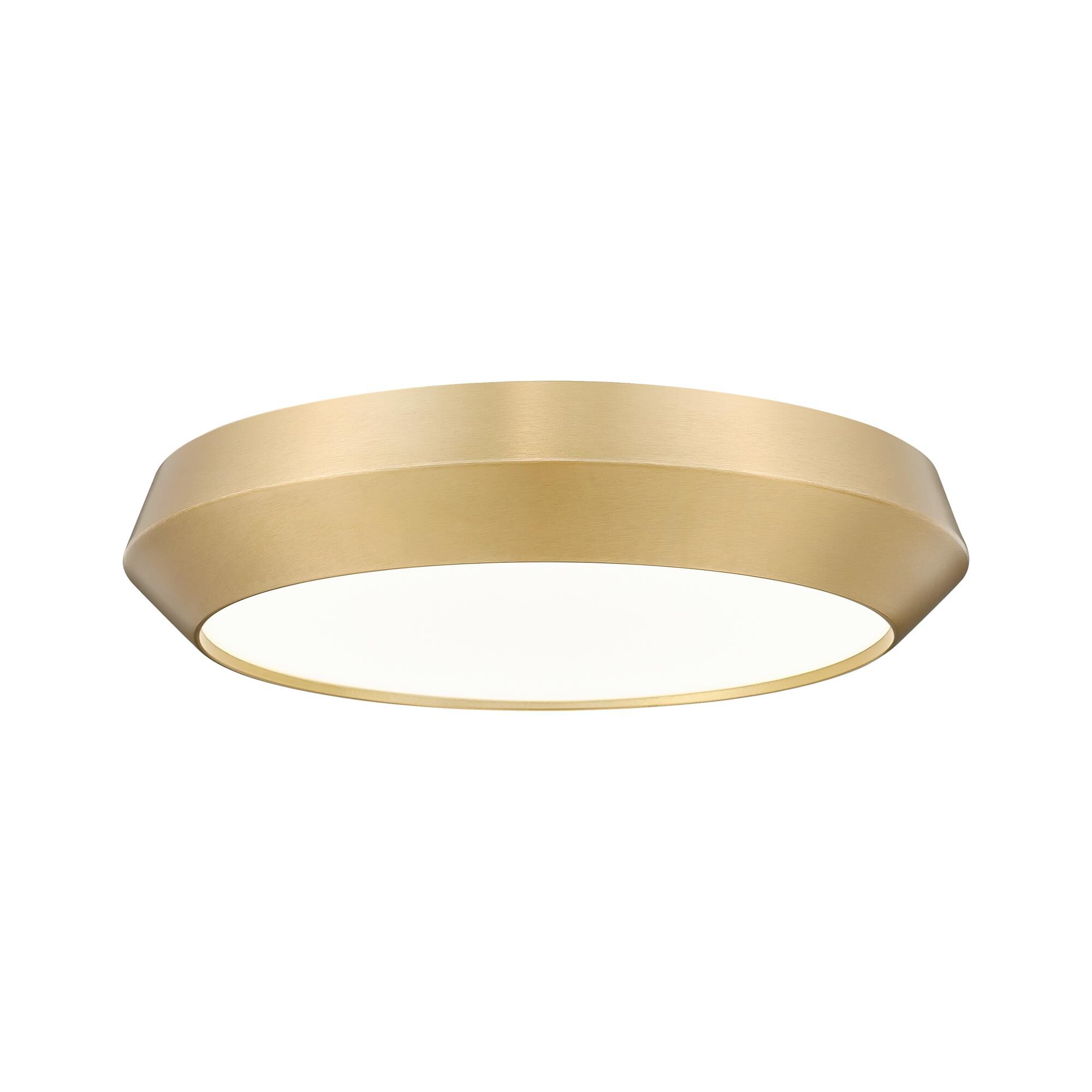 Shown in Modern Gold finish and White glass