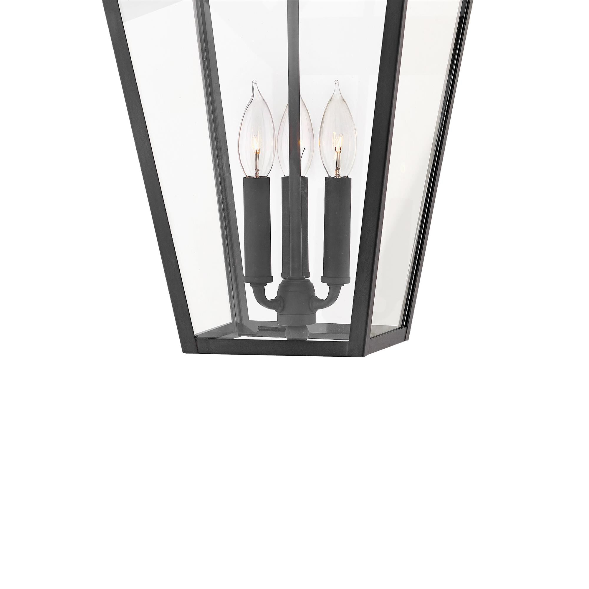 Shown in Museum Black finish and Clear glass