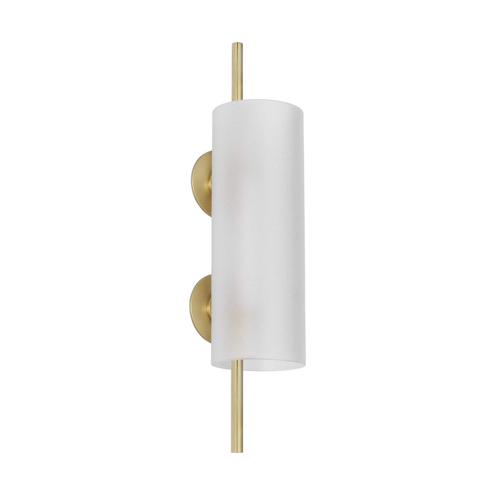 Shown in Hand-Rubbed Antique Brass finish and Etched glass