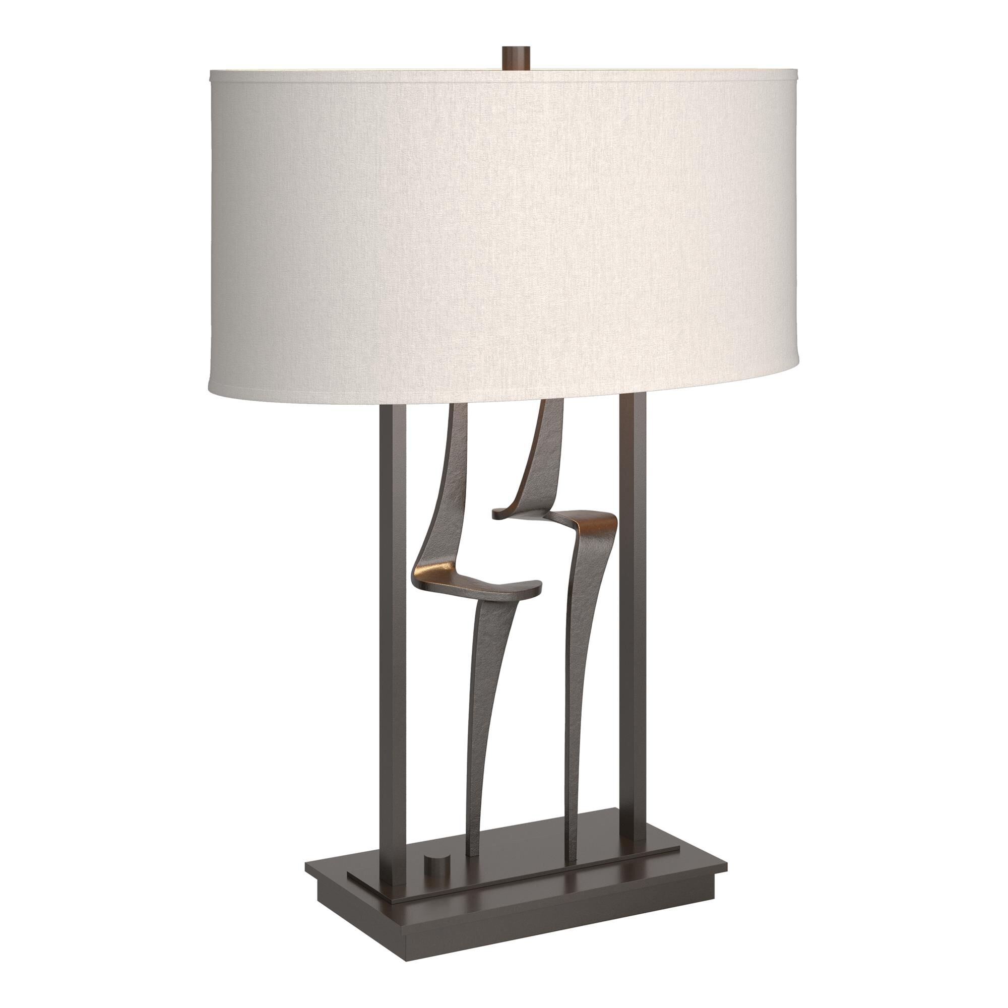 Shown in Oil Rubbed Bronze finish and Flax shade