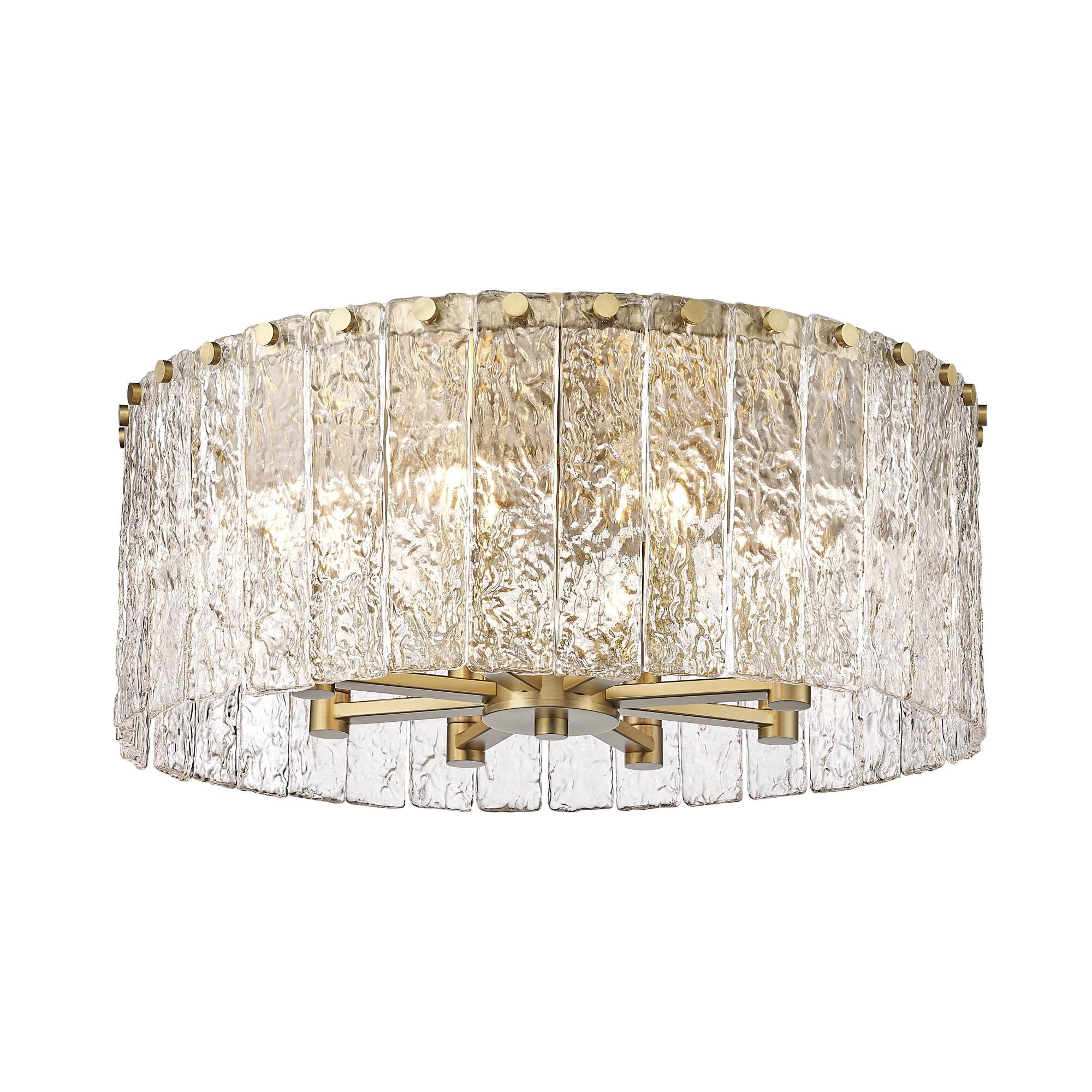 Shown in Modern Gold finish and Clear glass