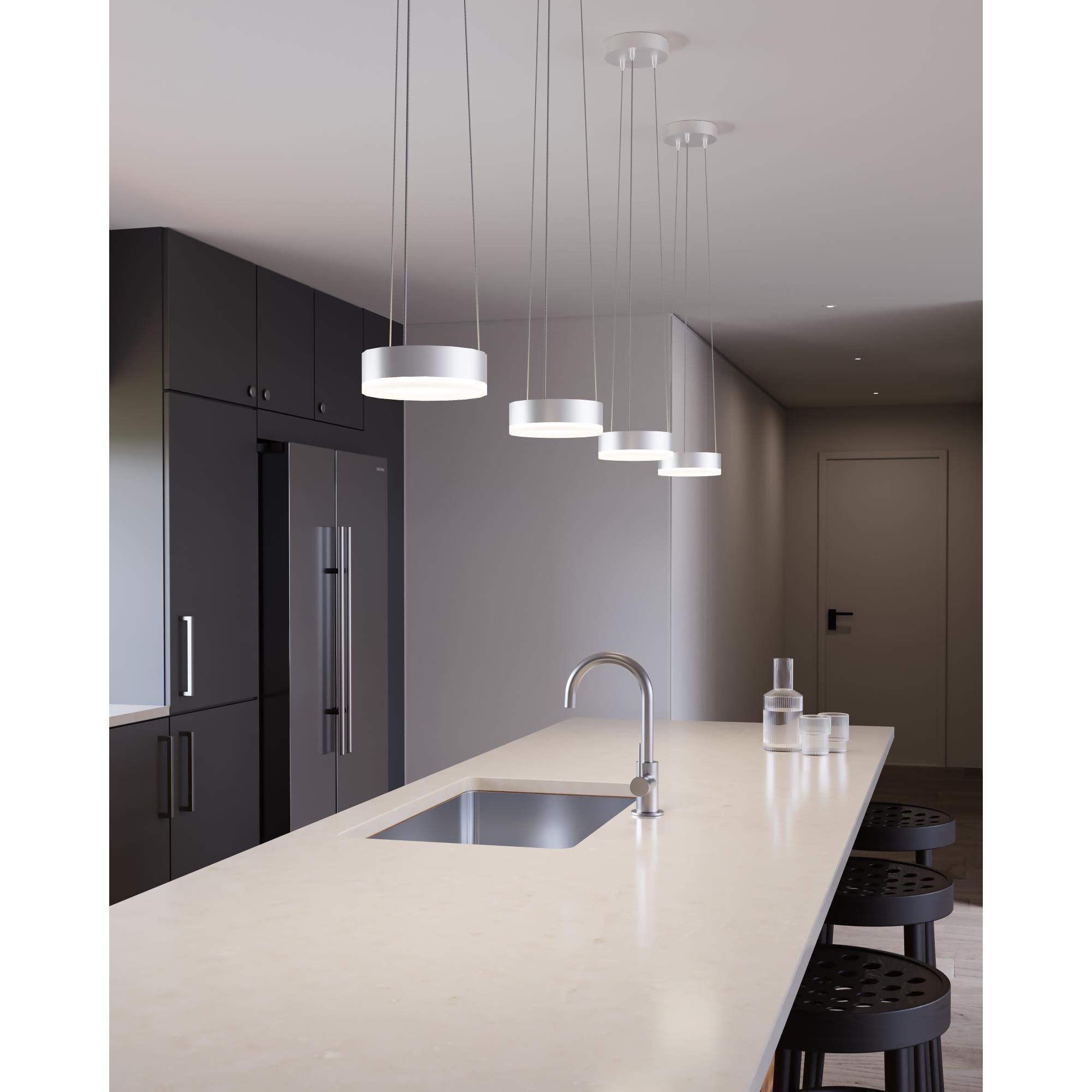 Shown in Bright Satin Aluminum finish