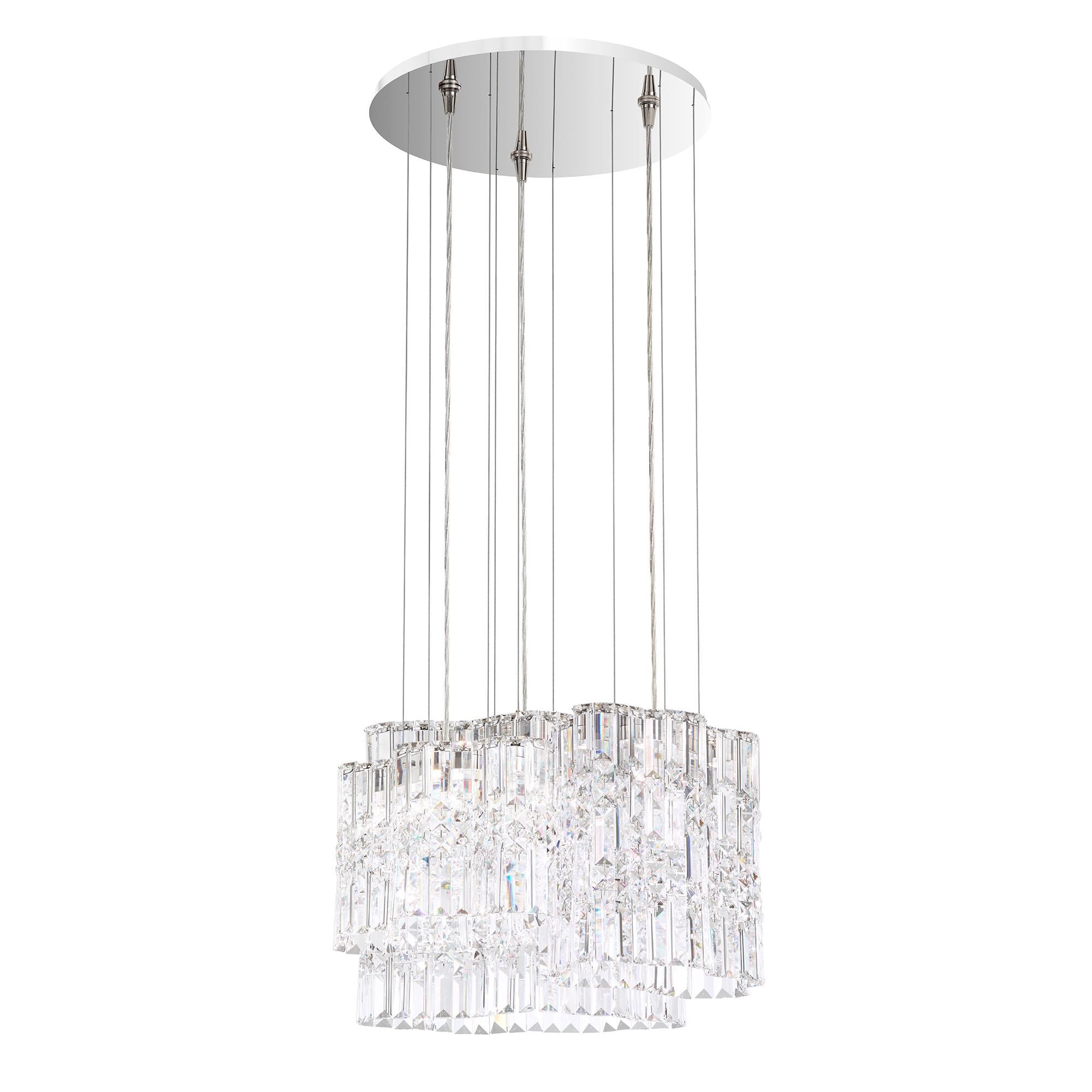 Shown in Polished Stainless Steel finish and Clear Optic crystal