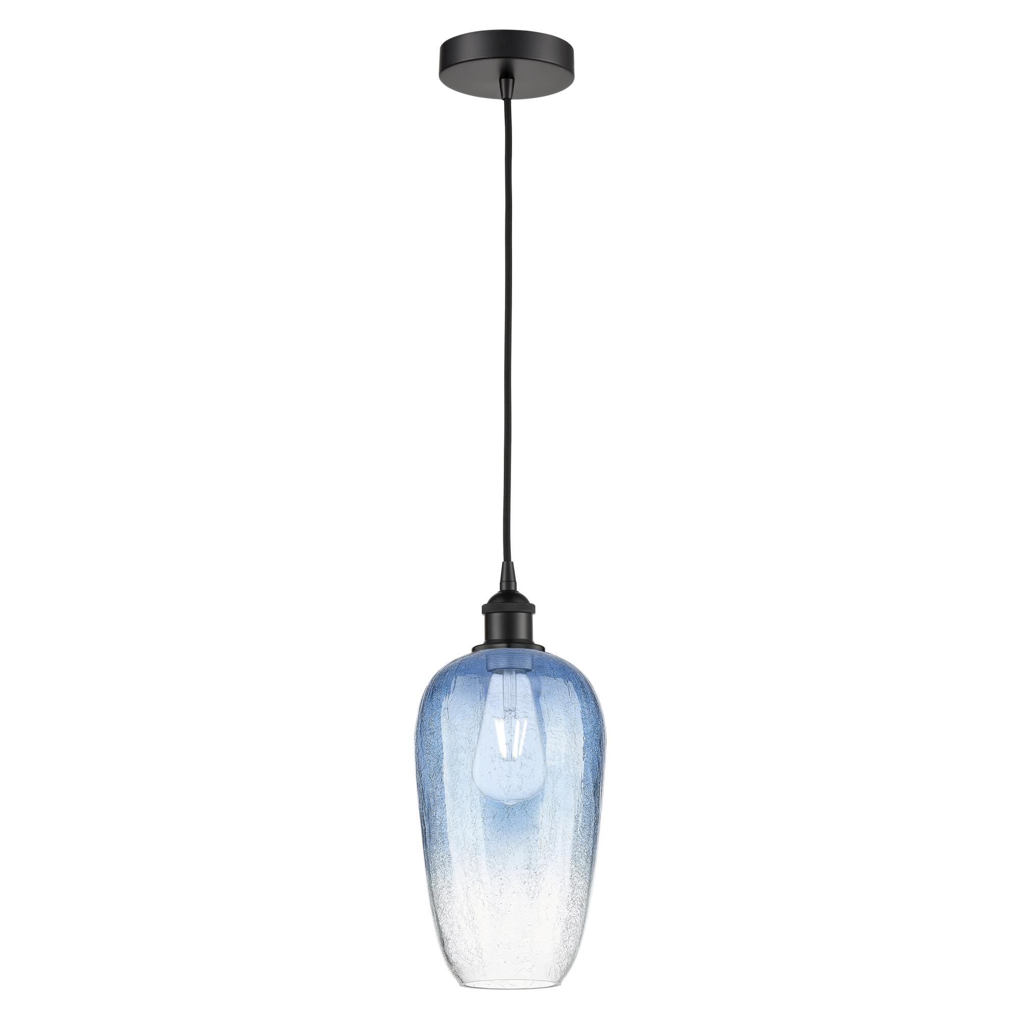 Shown in Matte Black finish and Sapphire Blue glass