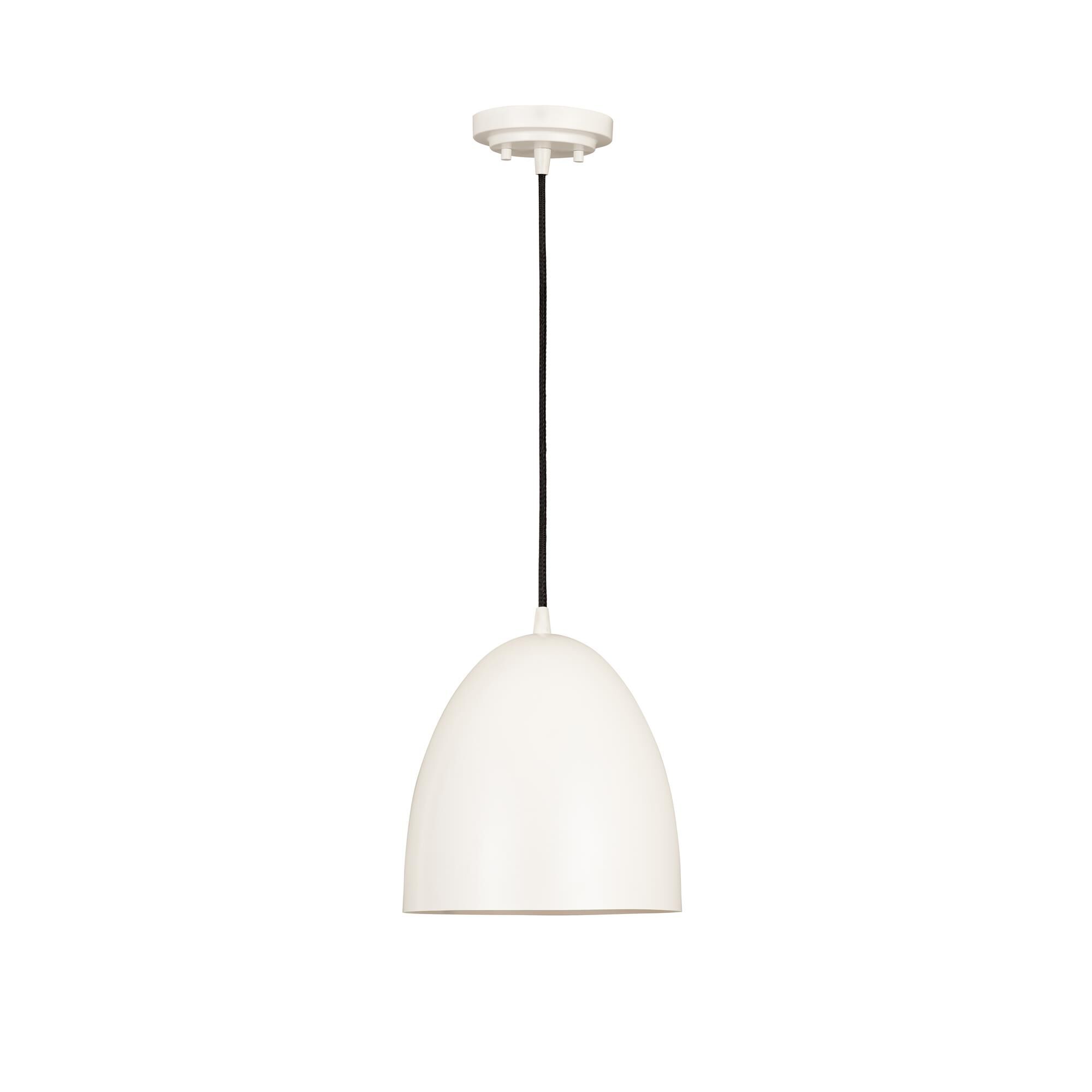 Shown in Matte White finish and Iron glass and Iron shade