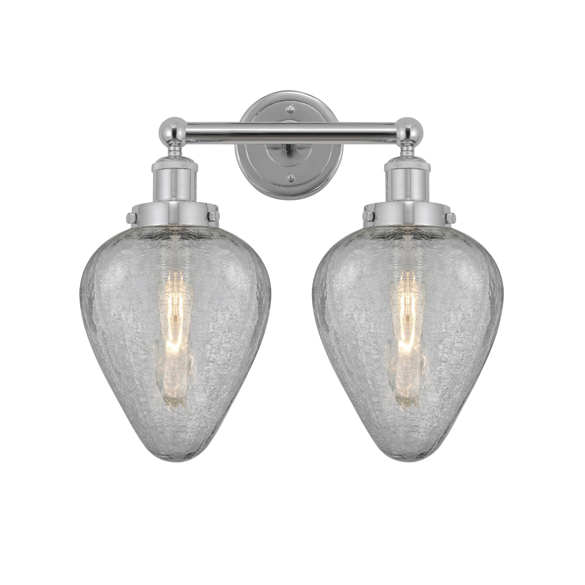 Shown in Polished Chrome, Clear Crackle finish and Clear Crackle glass and Clear Crackle Glass shade