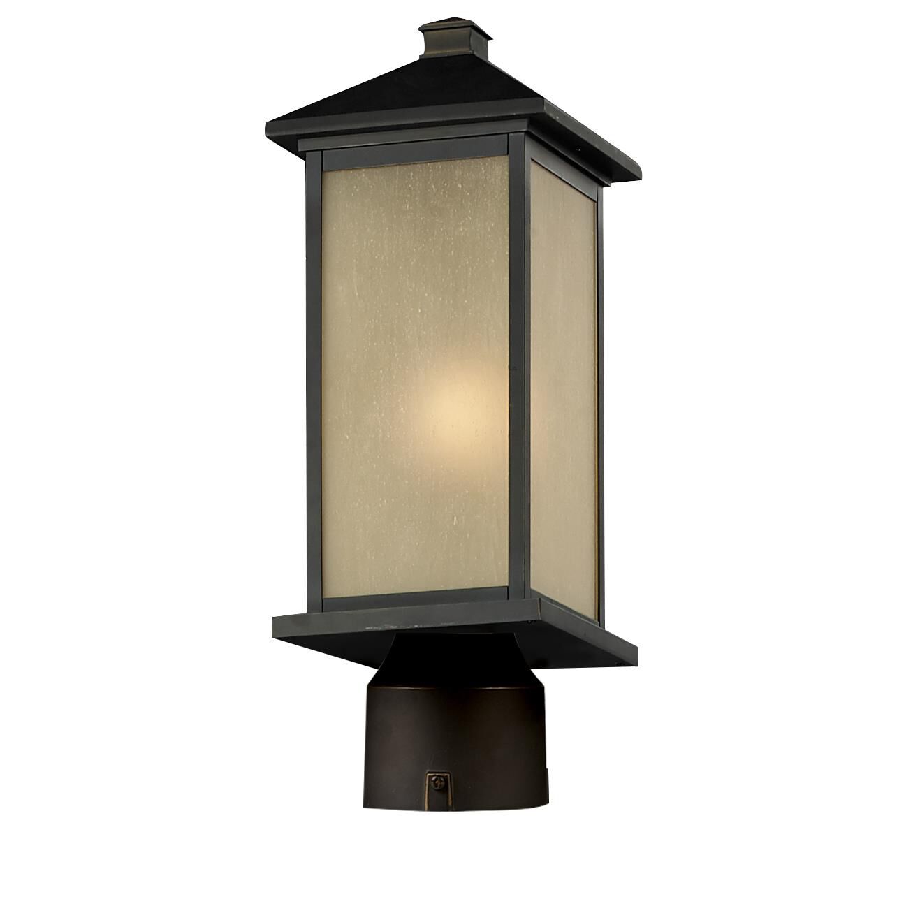 Shown in Oil Rubbed Bronze finish and Glass shade
