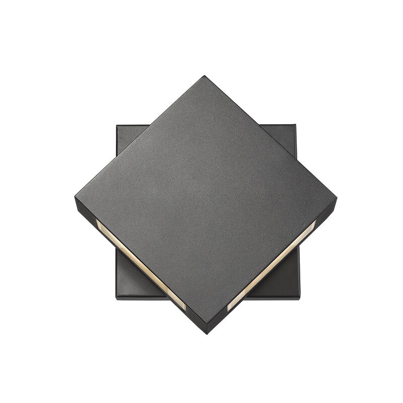 Quadrate 9 Inch Tall 2 Light LED Outdoor Wall Light by Z-Lite