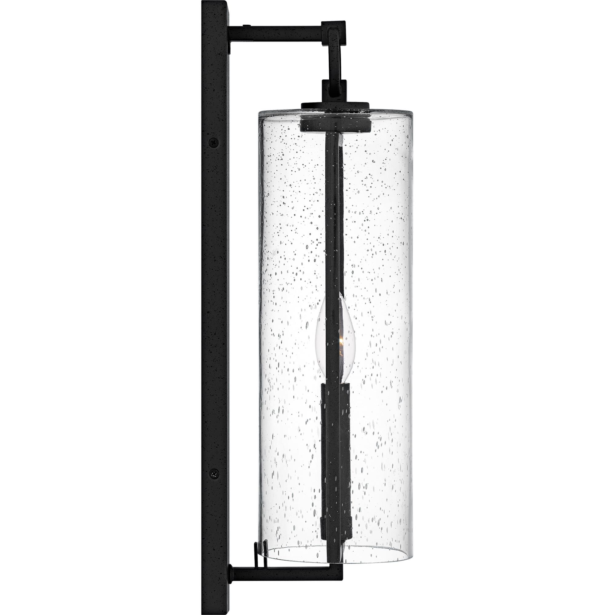 Shown in Stone Black finish and Clear Seedy Glass shade