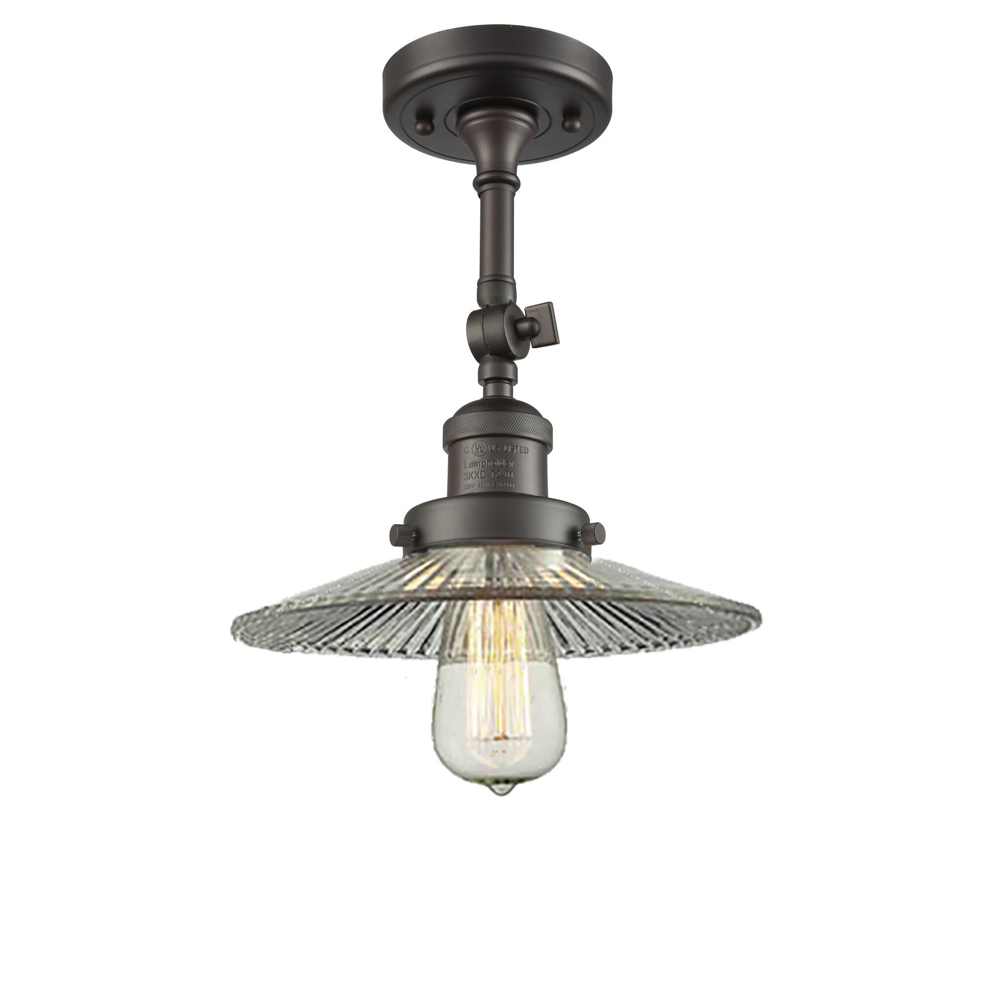 Bruno Marashlian Halophane 8 Inch 1 Light Semi Flush Mount by Innovations Lighting
