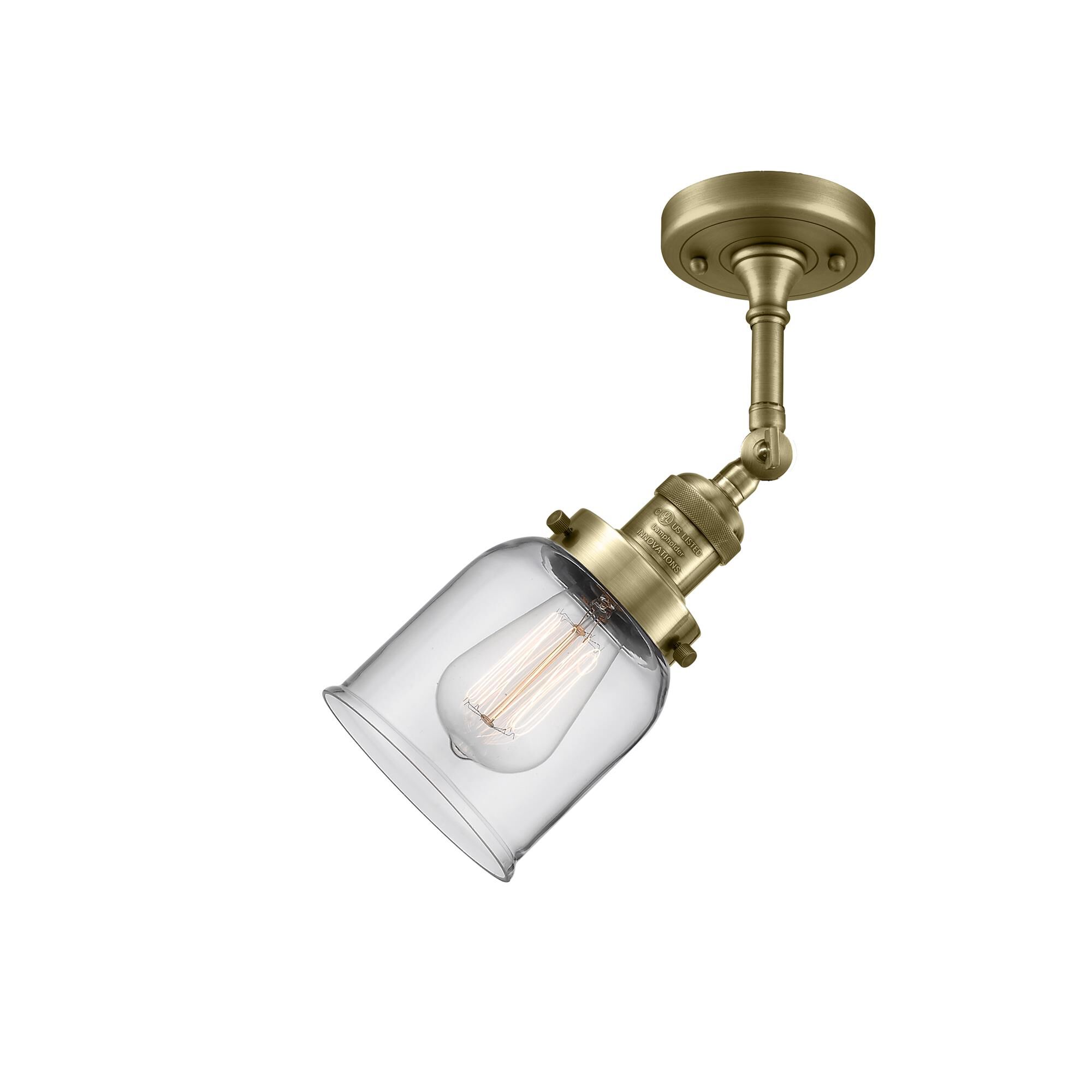 Bruno Marashlian Small Bell 5 Inch 1 Light Semi Flush Mount by Innovations Lighting