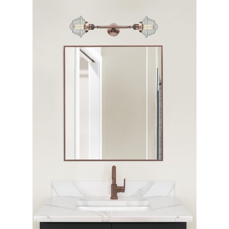 Bruno Marashlian Small Oxford 17 Inch 2 Light Bath Vanity Light by Innovations Lighting