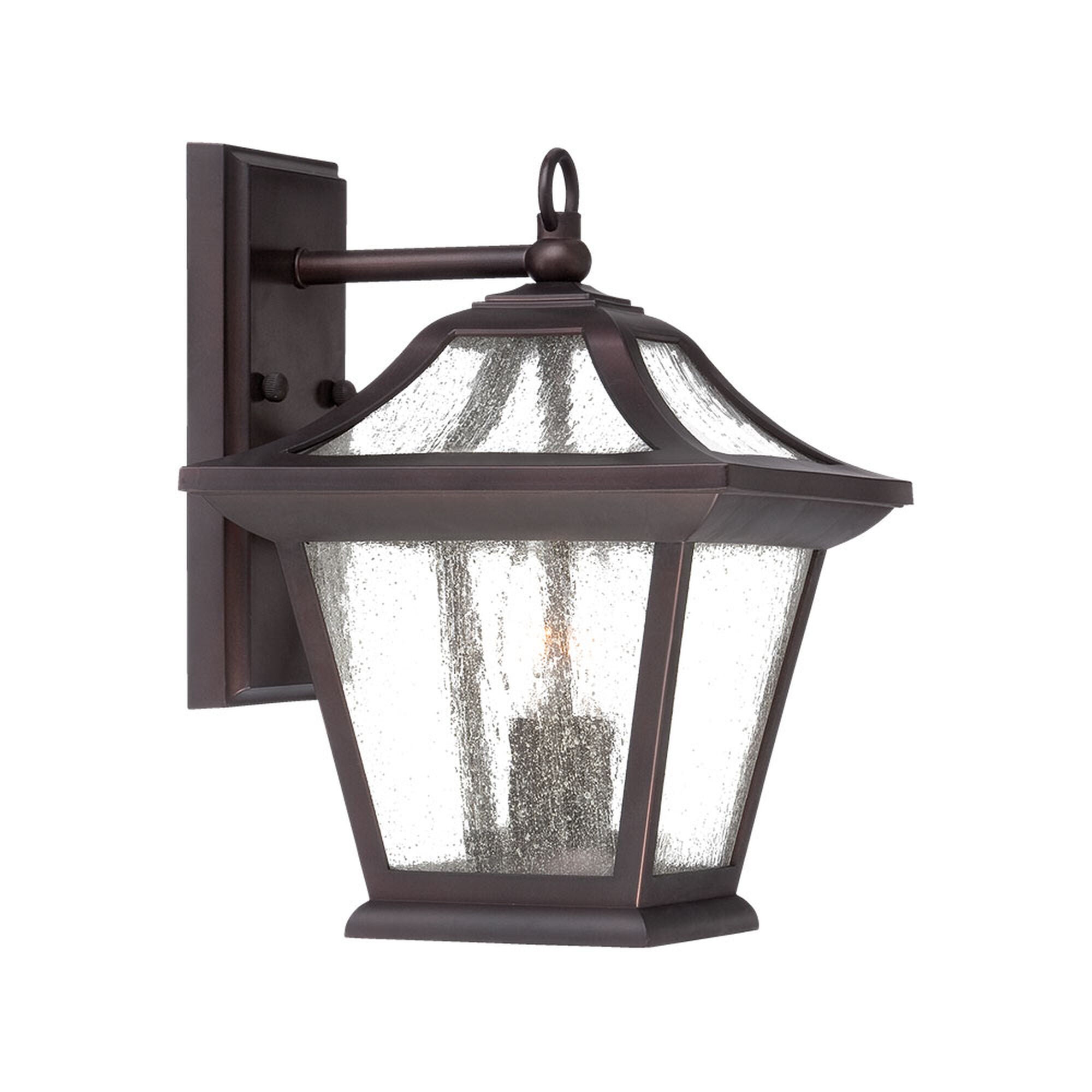 Shown in Architectural Bronze finish and Clear glass and Clear Seeded Glass Panes shade