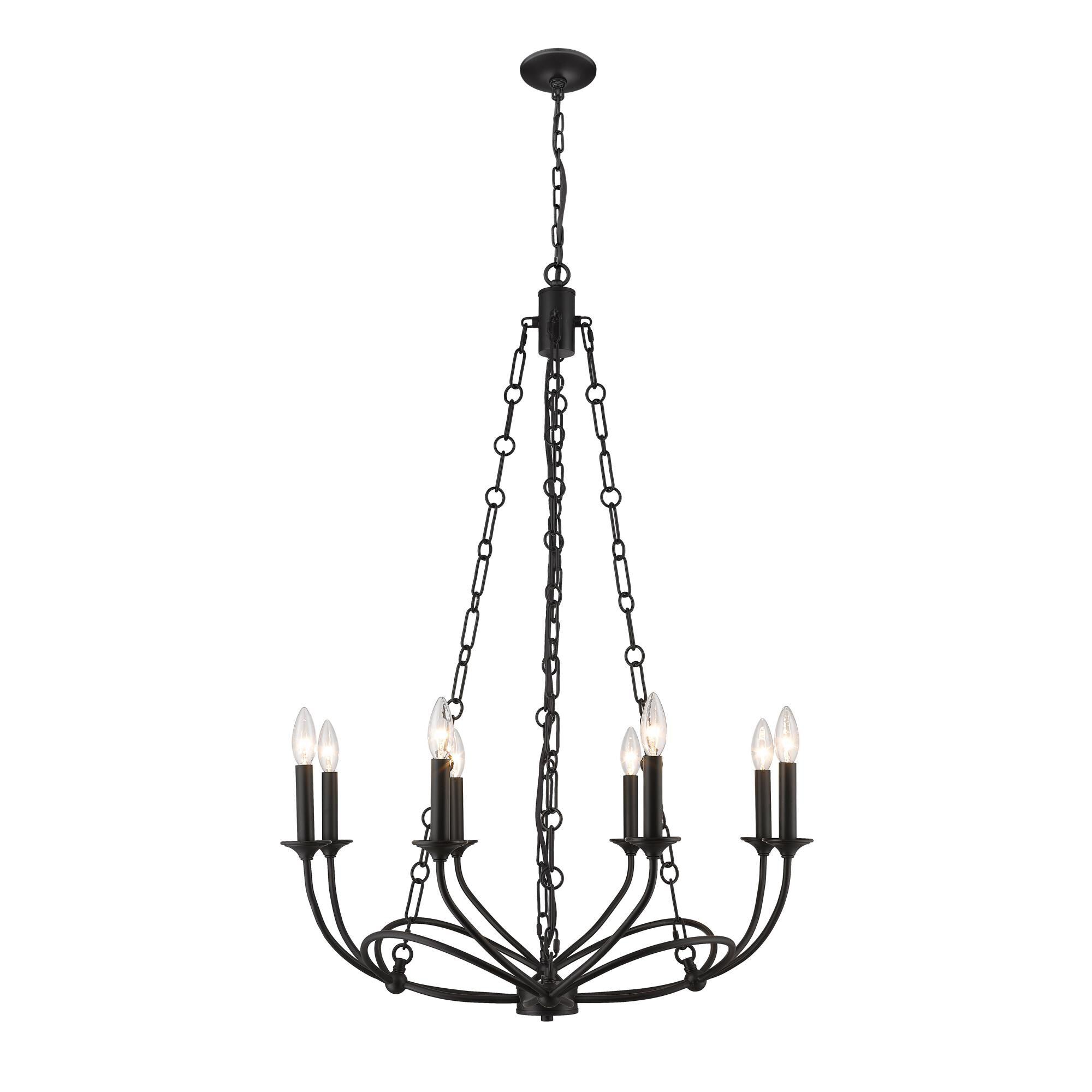 Shown in Matte Black finish and Steel shade