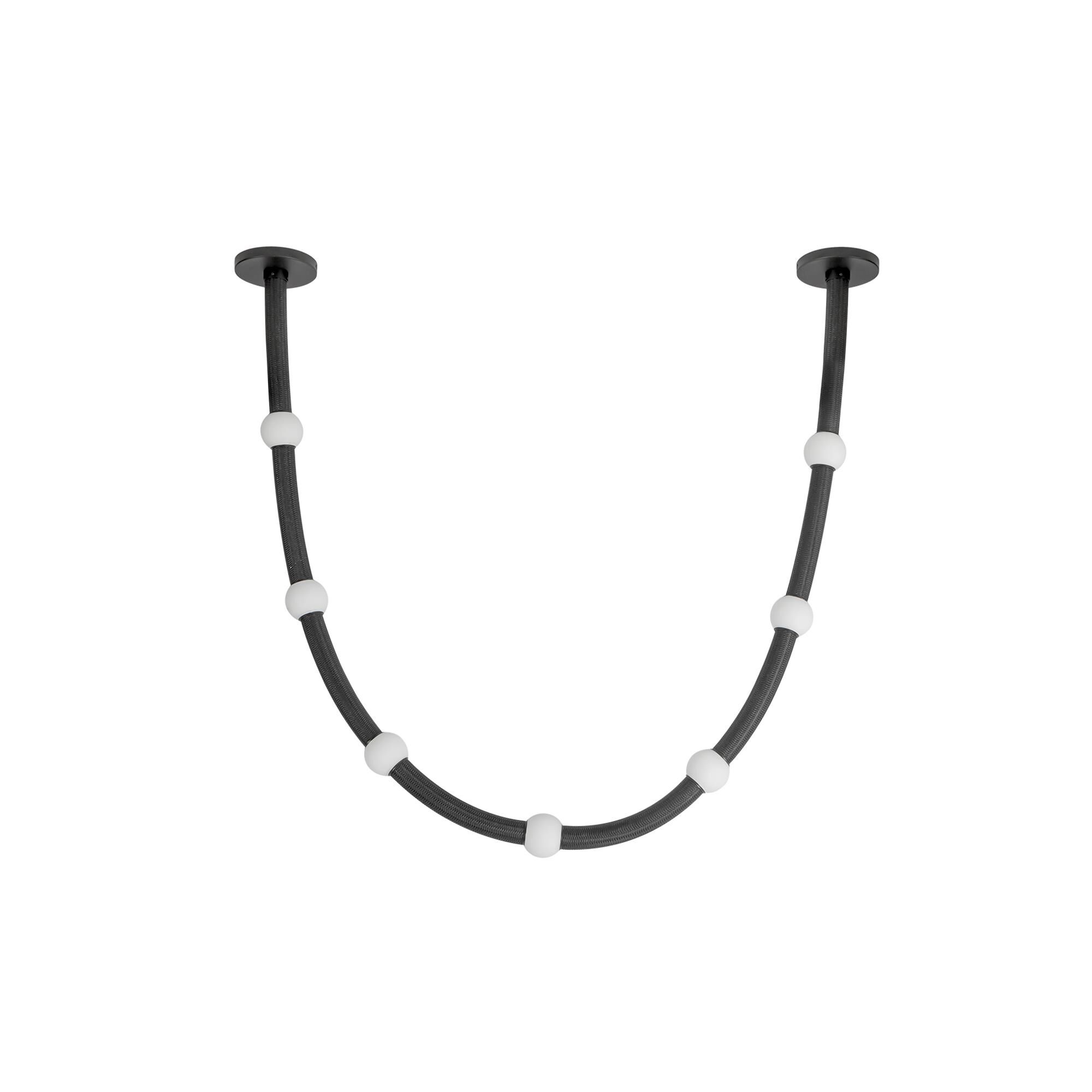 Shown in Black finish and Opal glass