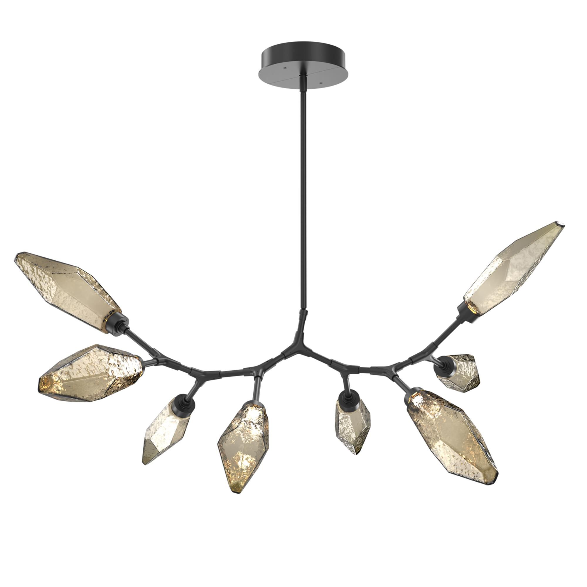 Shown in Matte Black finish and Chilled Blown Bronze glass