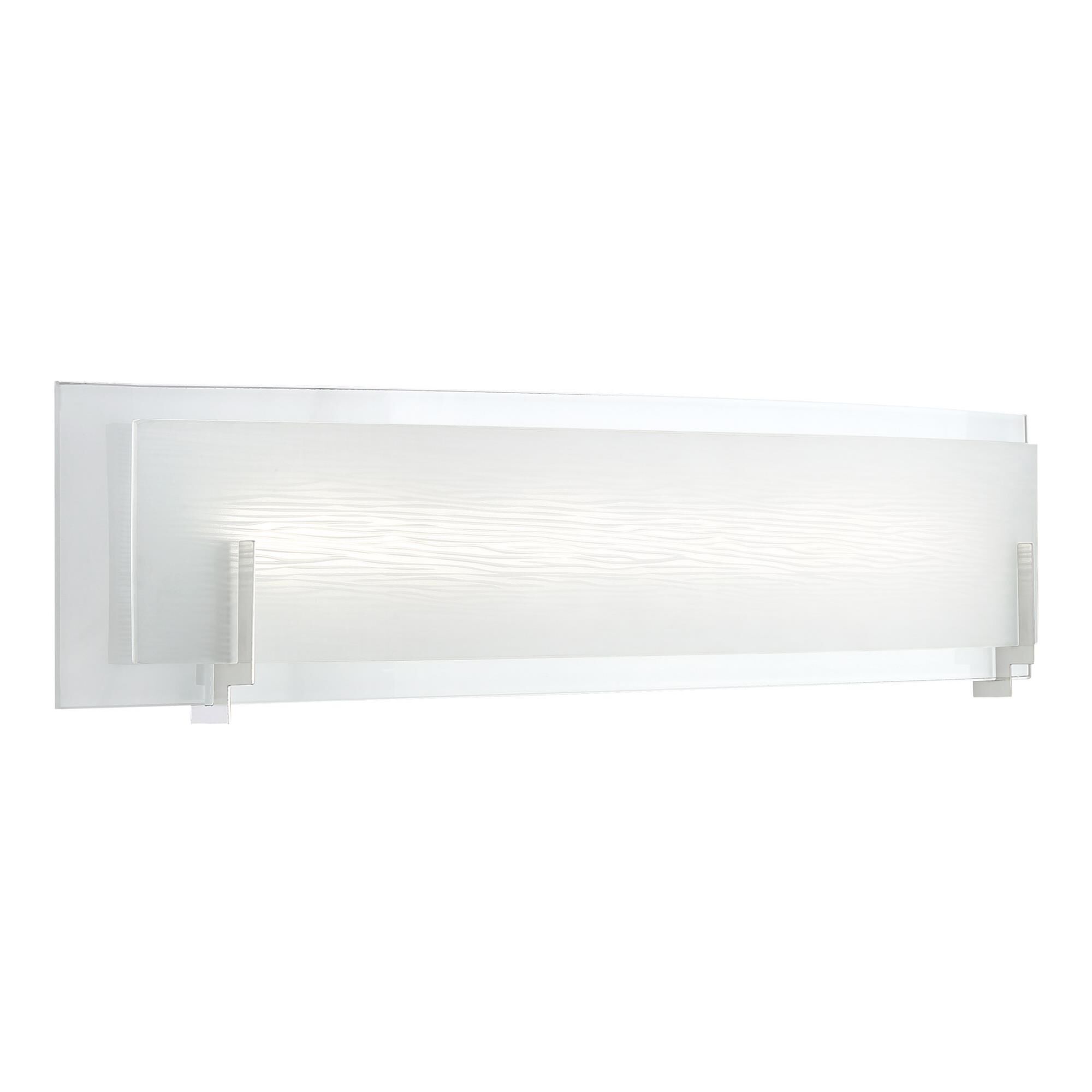 Shown in Polished Chrome finish and Frosted Panel With White Painted, White Painted Panel glass