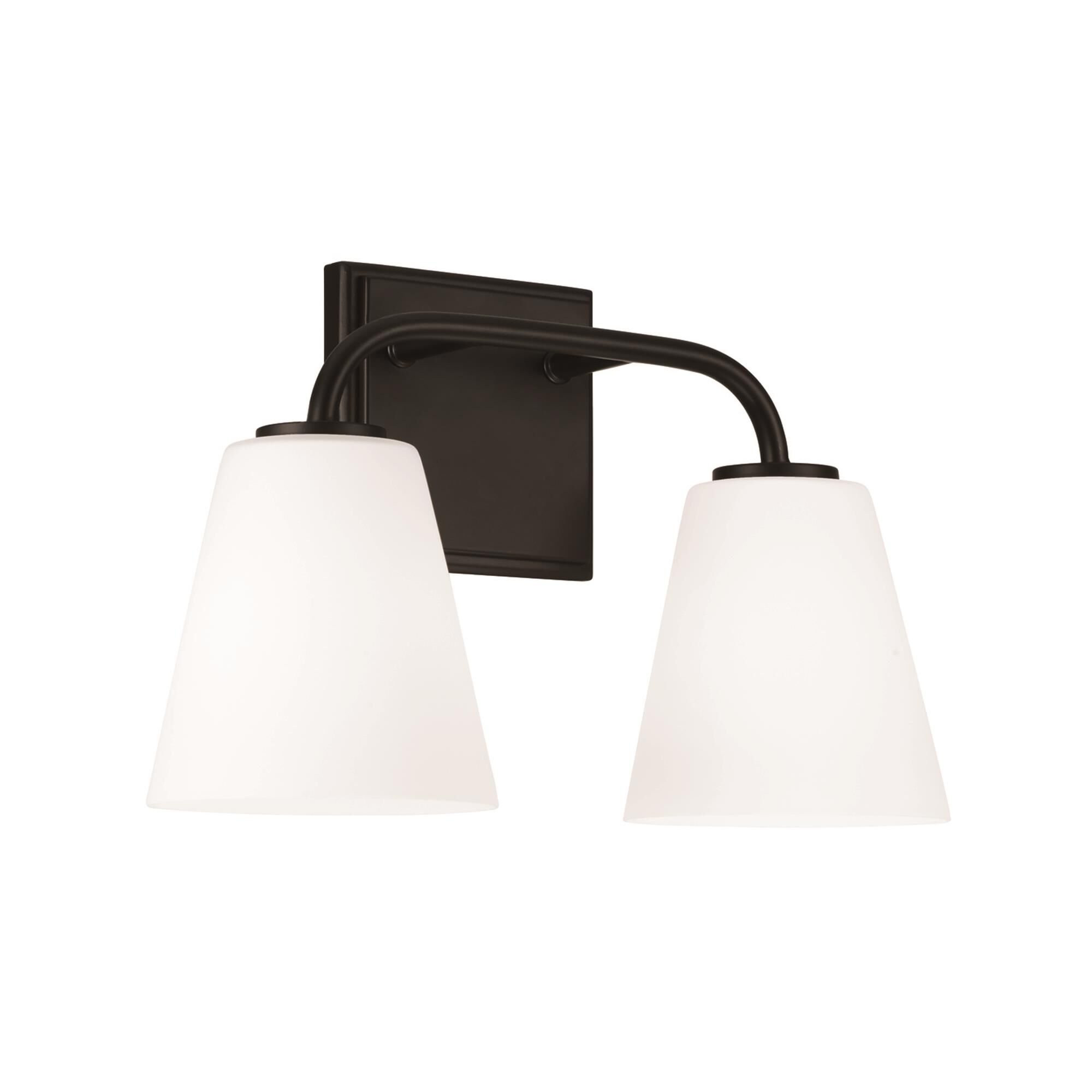 Shown in Matte Black finish and Soft White glass
